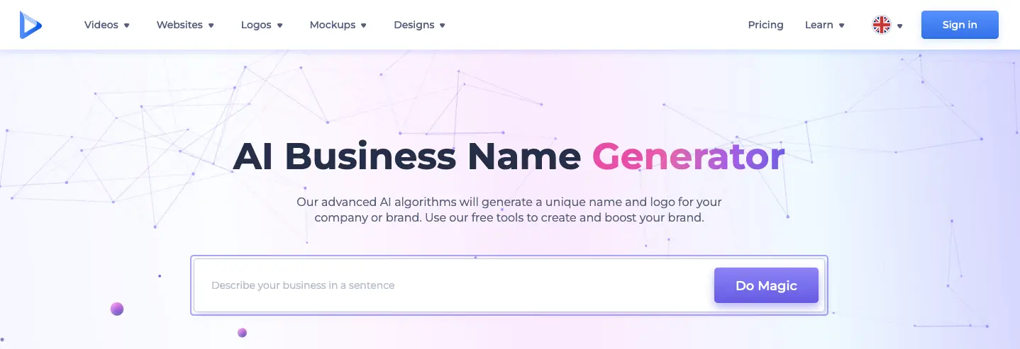 Renderforest business name generator