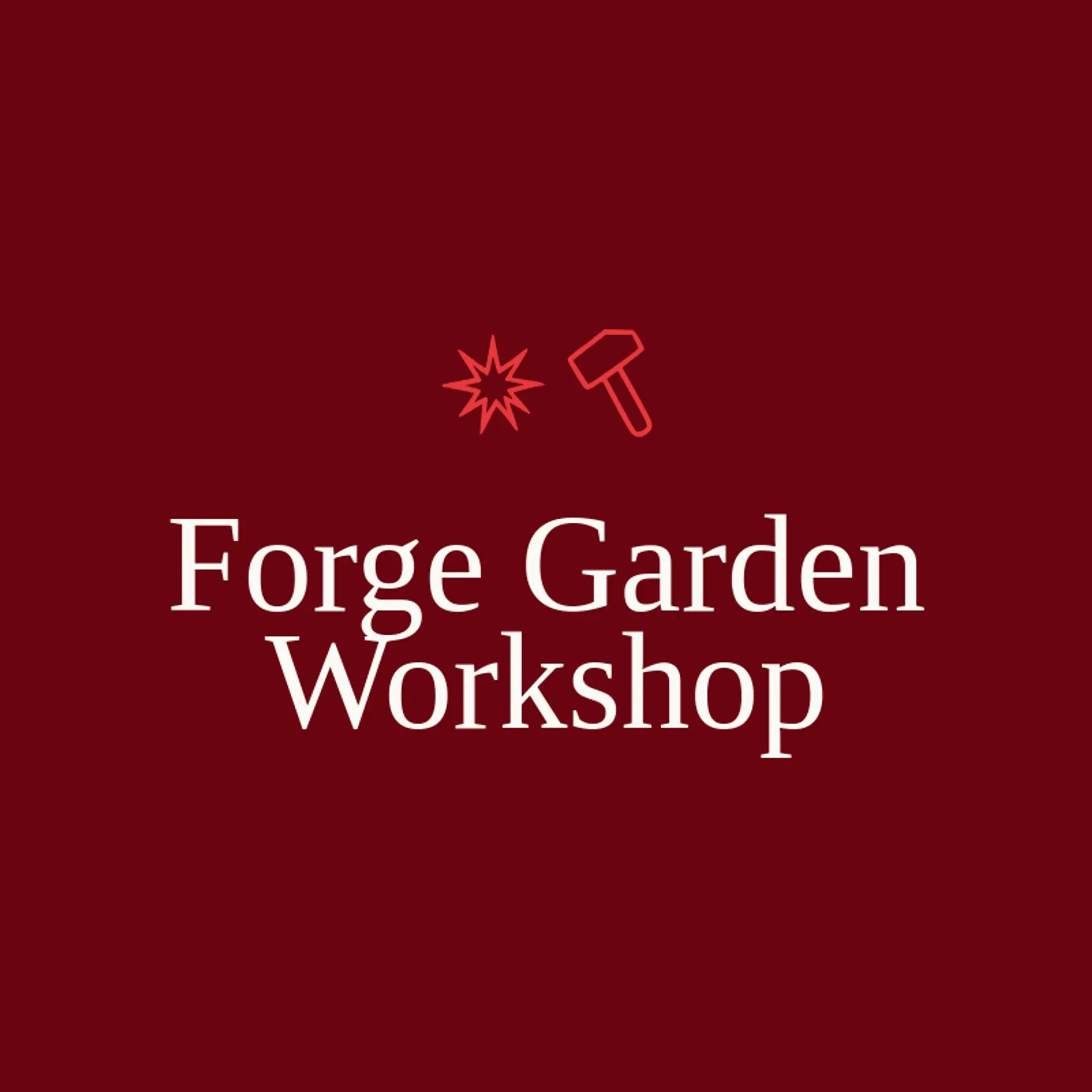 Forge Garden Workshop logo for hammer