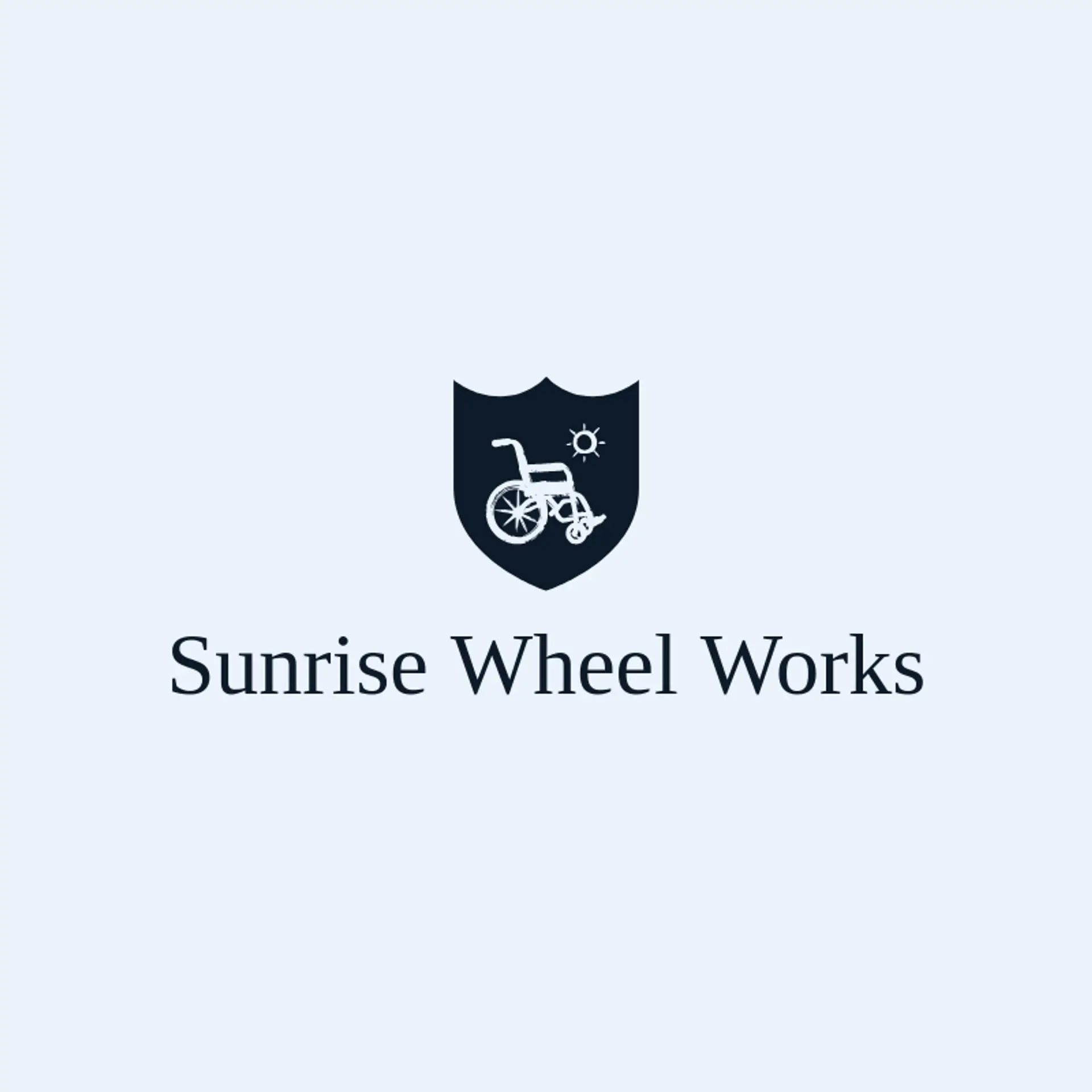Sunrise Wheel Works logo for wheelchair