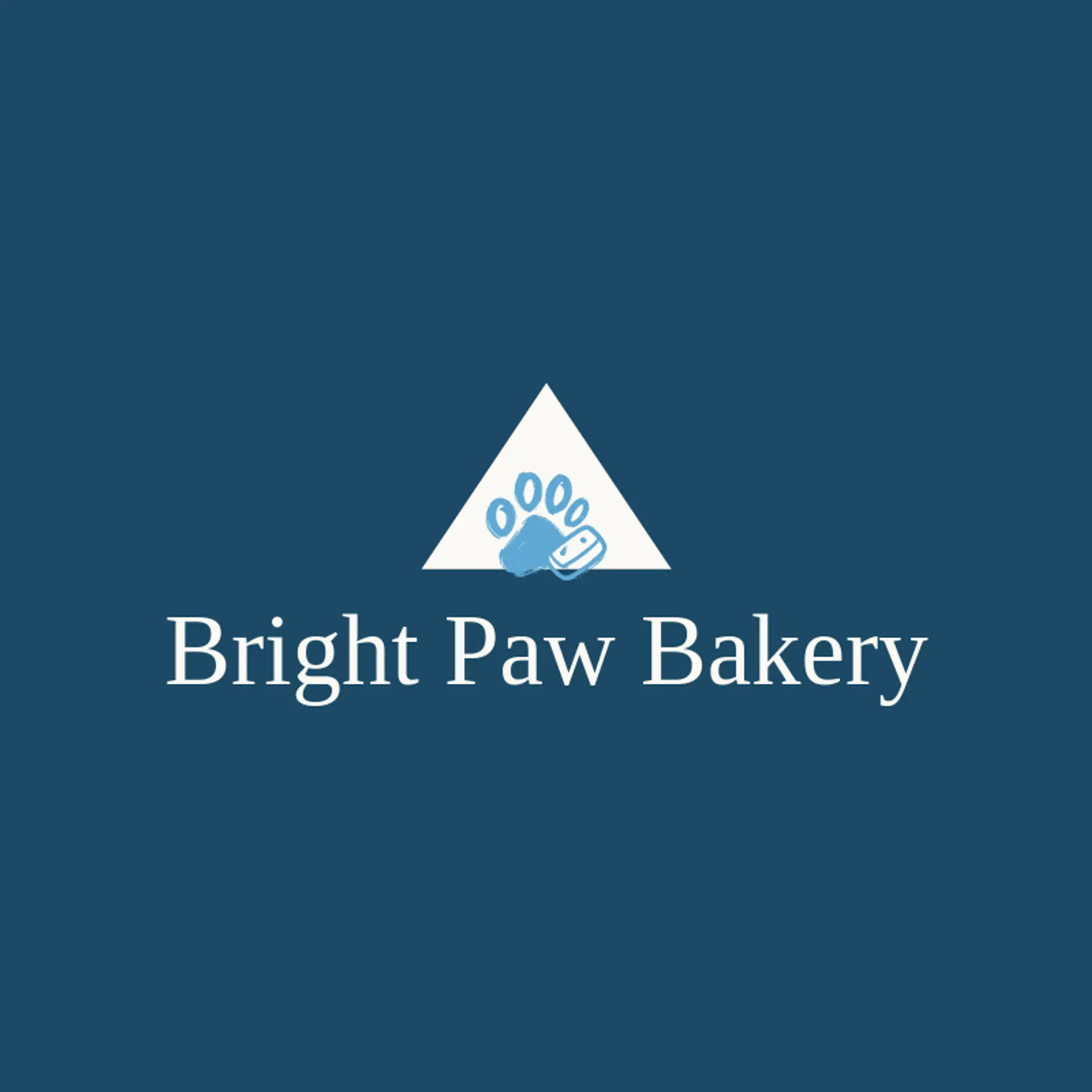 Bright Paw Bakery logo for paw print