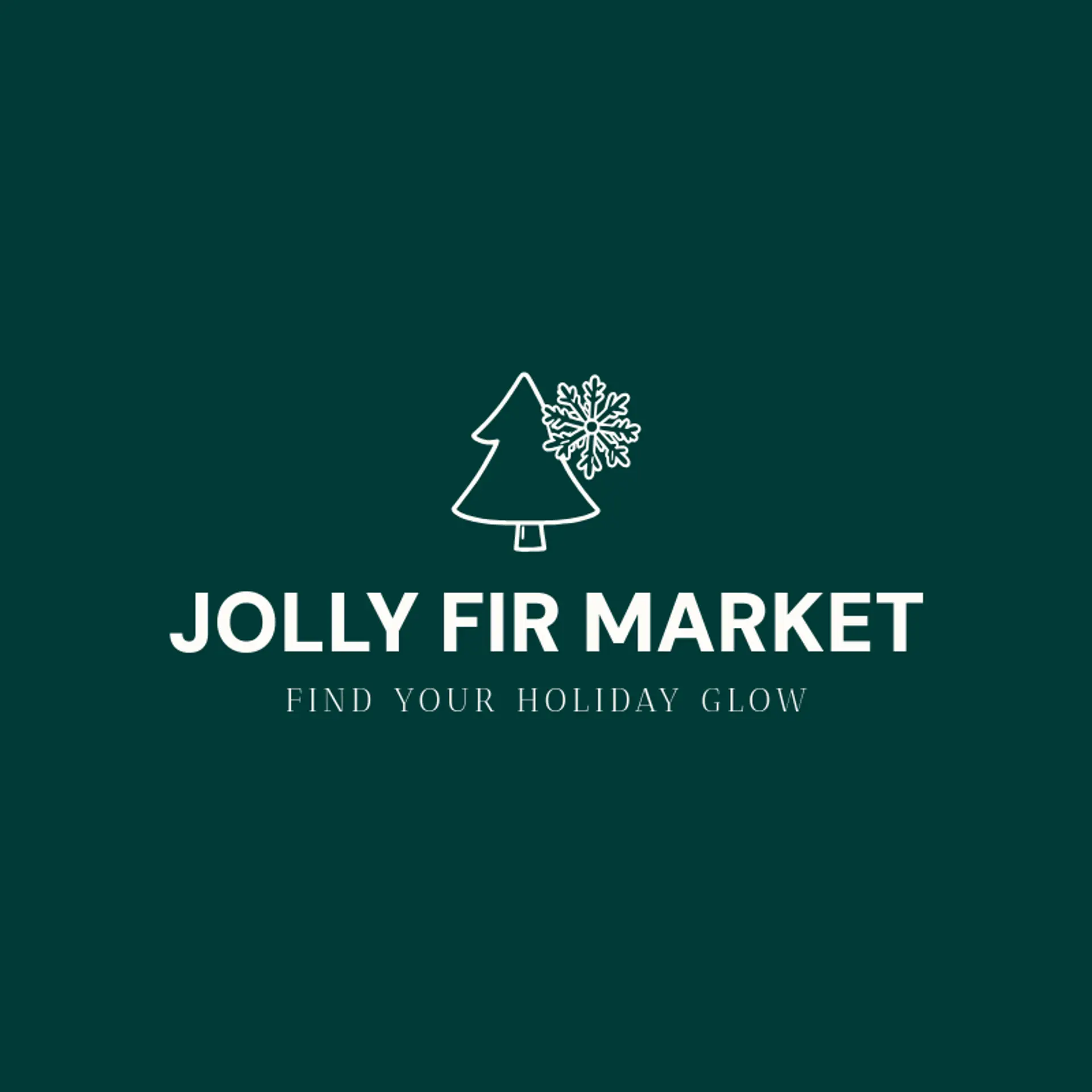Jolly Fir Market logo for christmas