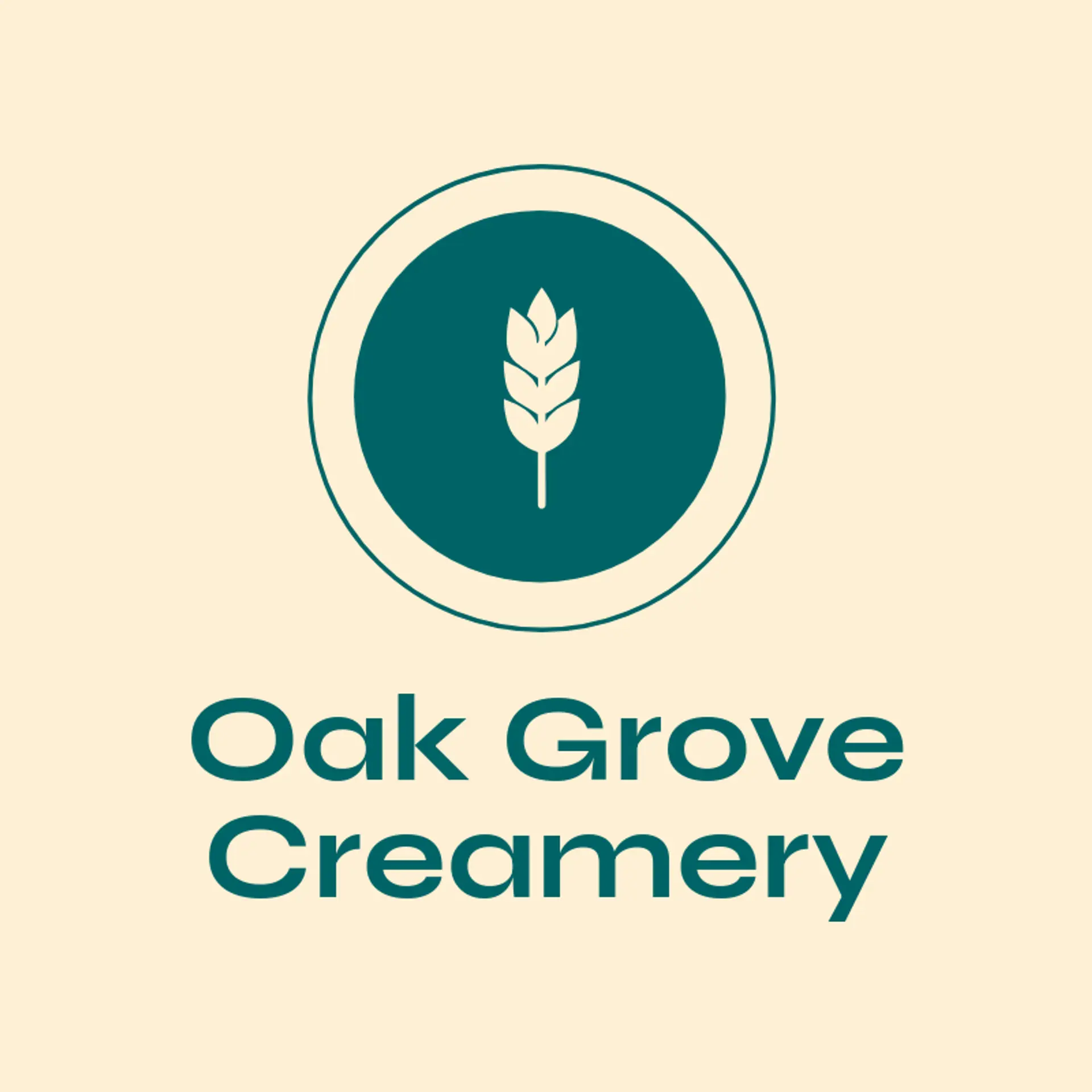 Oak Grove Creamery logo for dairy