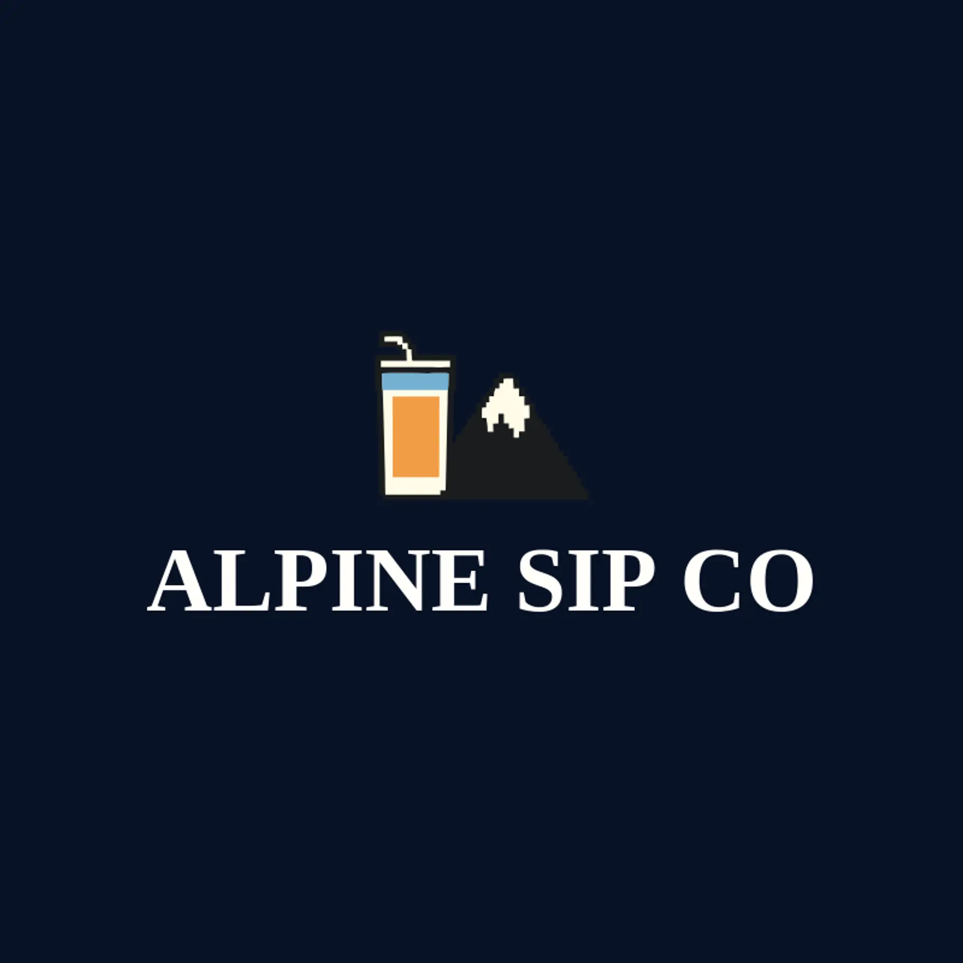 Alpine Sip Co logo for tumbler