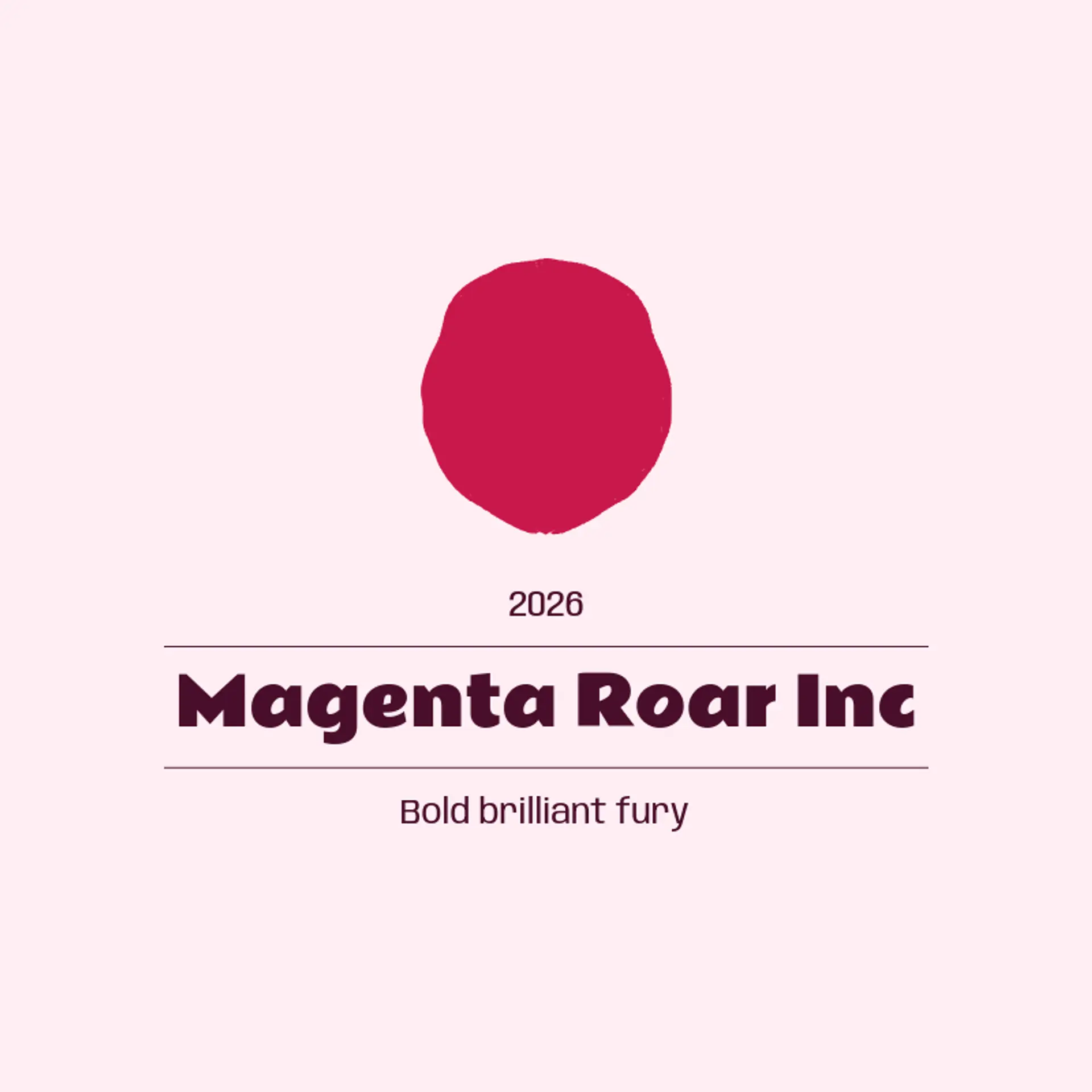Magenta Roar Inc logo for lion