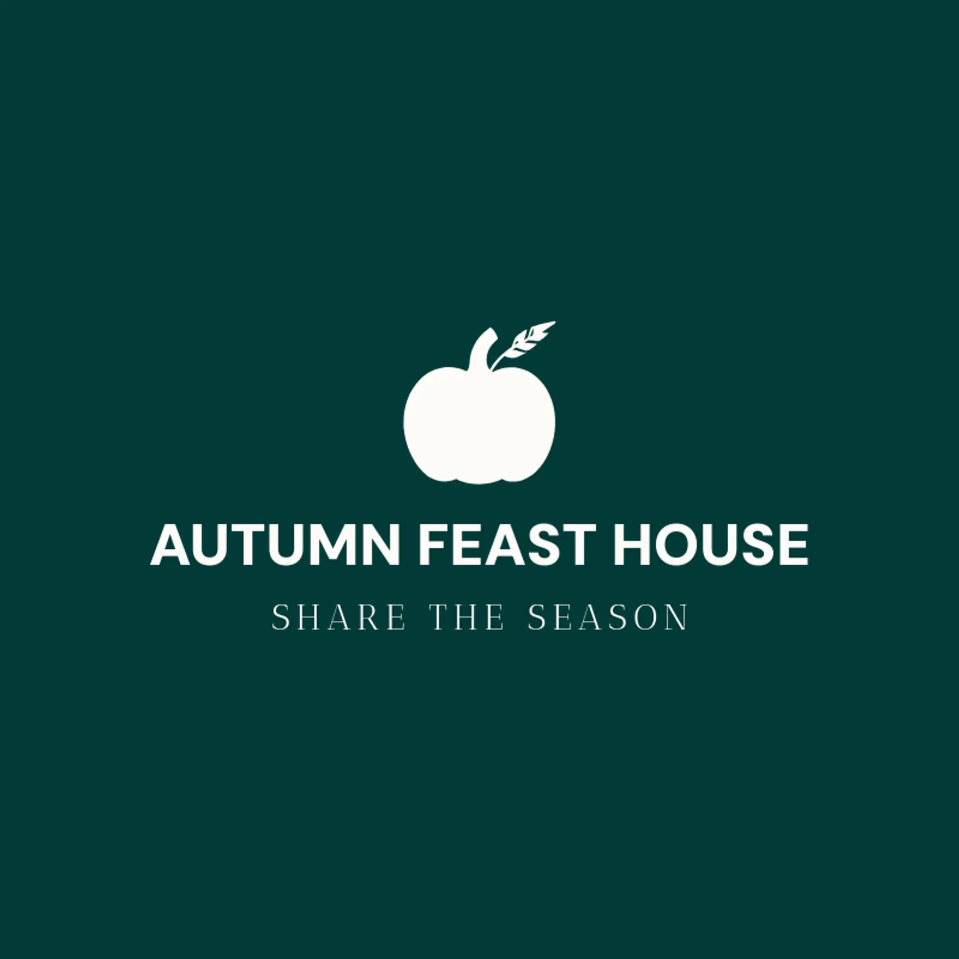 Autumn Feast House logo for thanksgiving