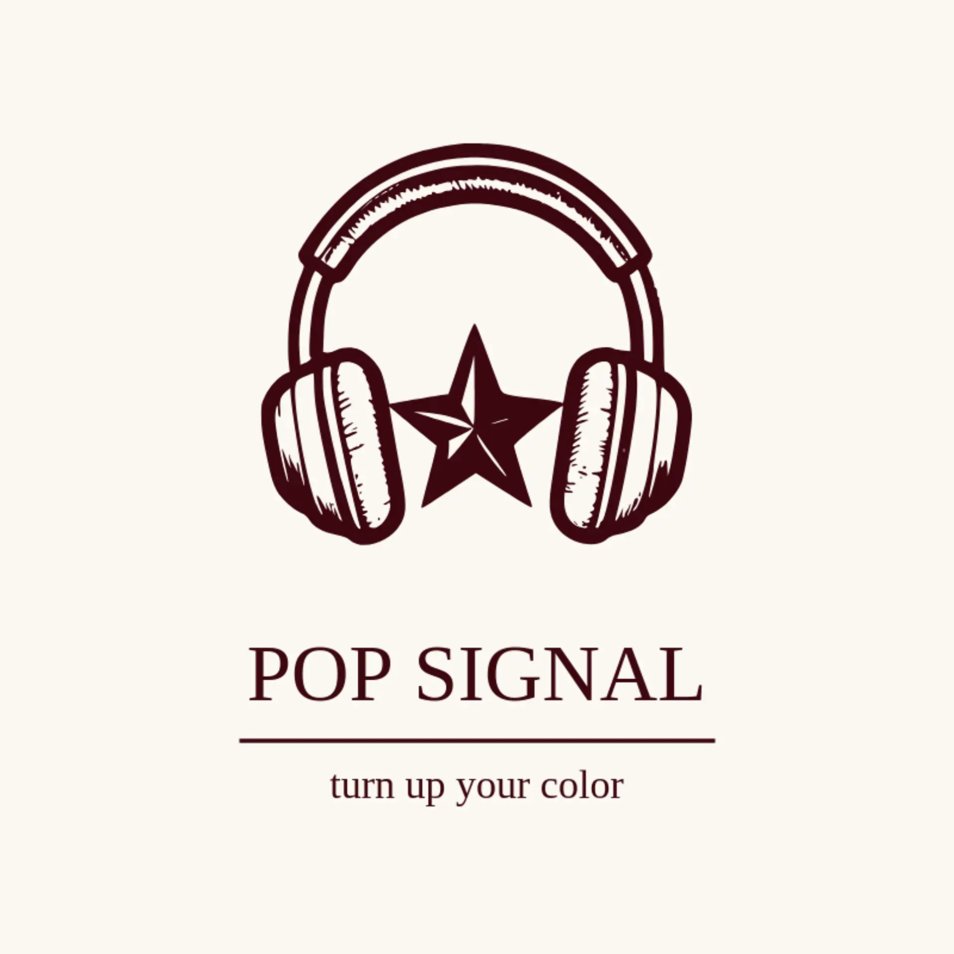 Pop Signal logo for headphone