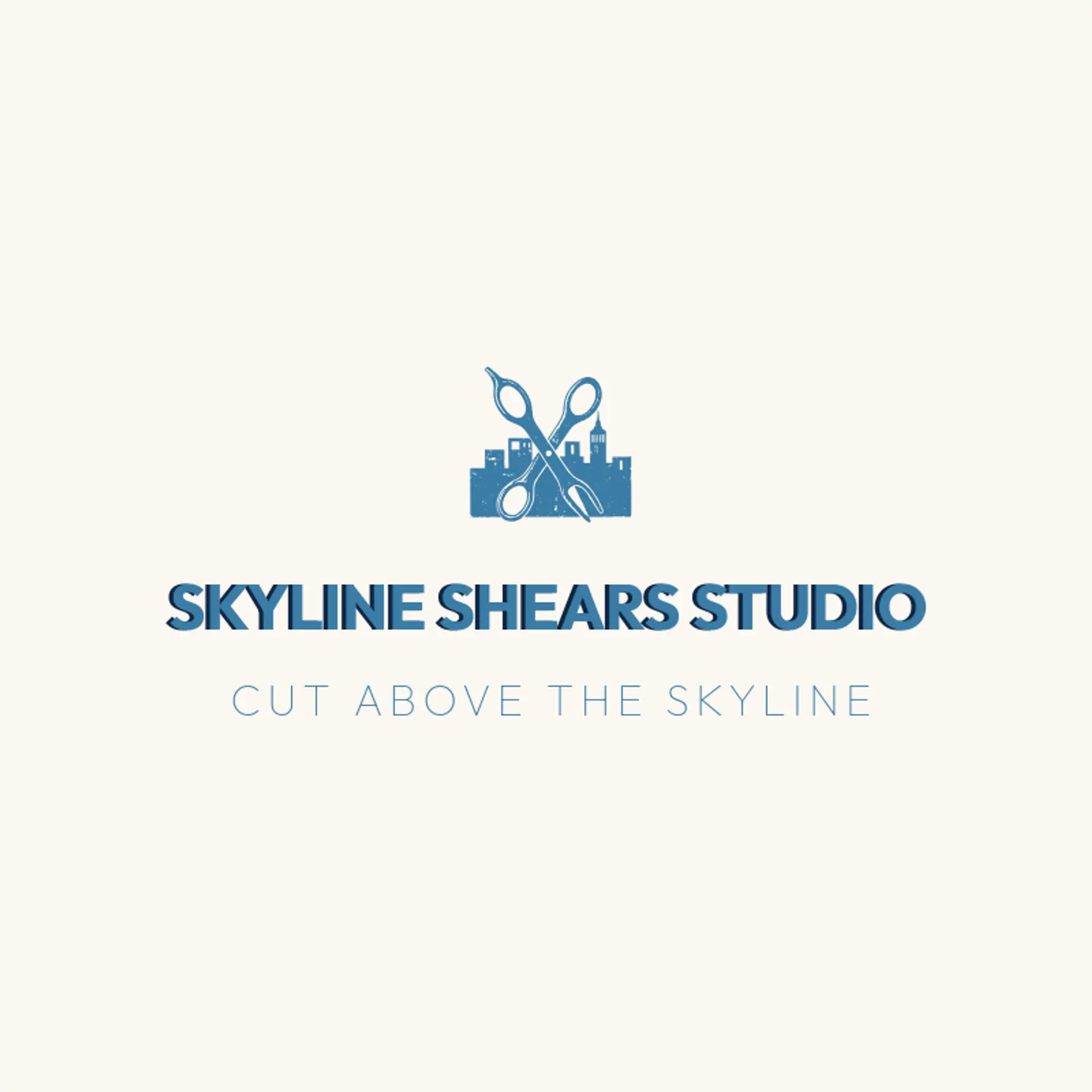 Skyline Shears Studio logo for men salon