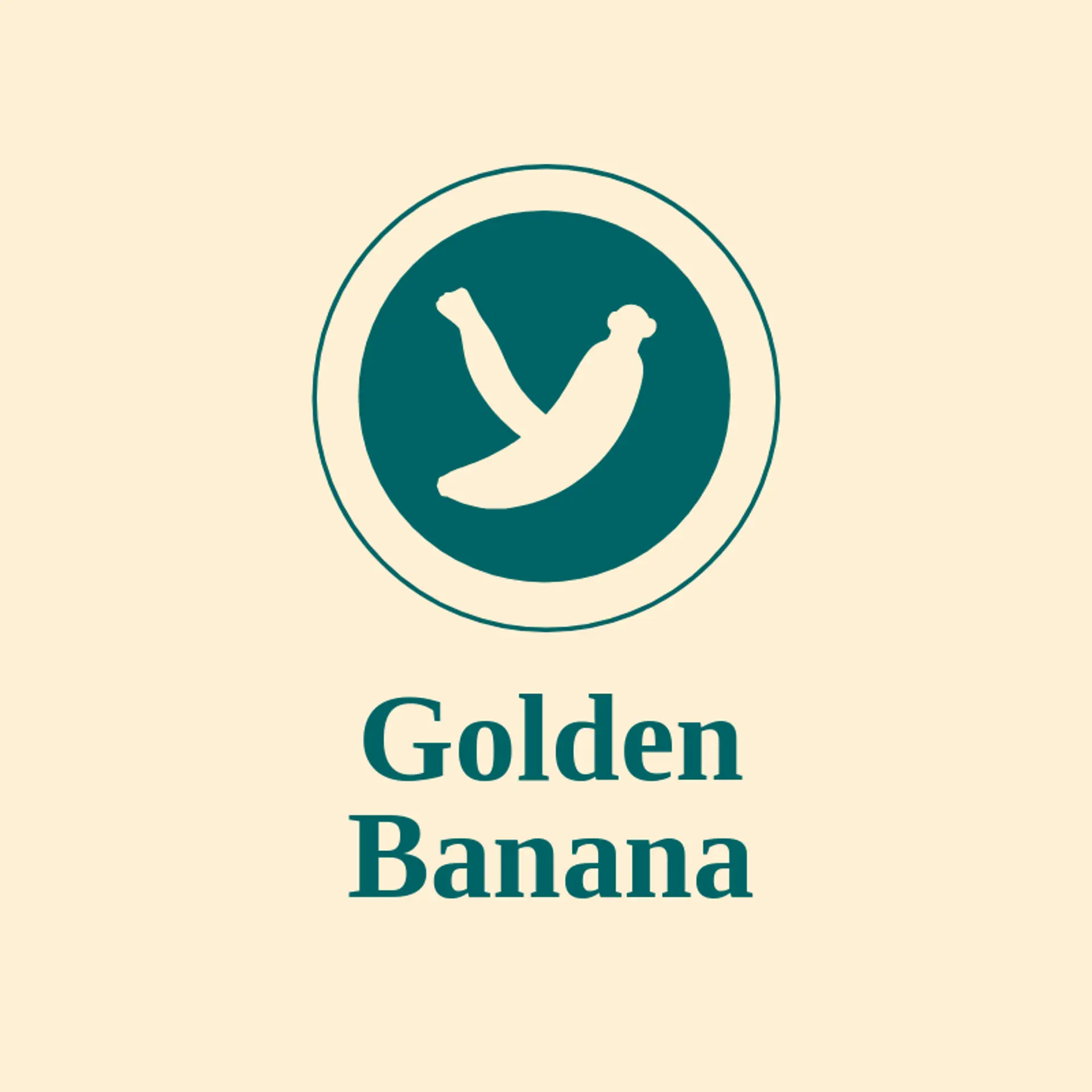 Golden Banana logo for monkey