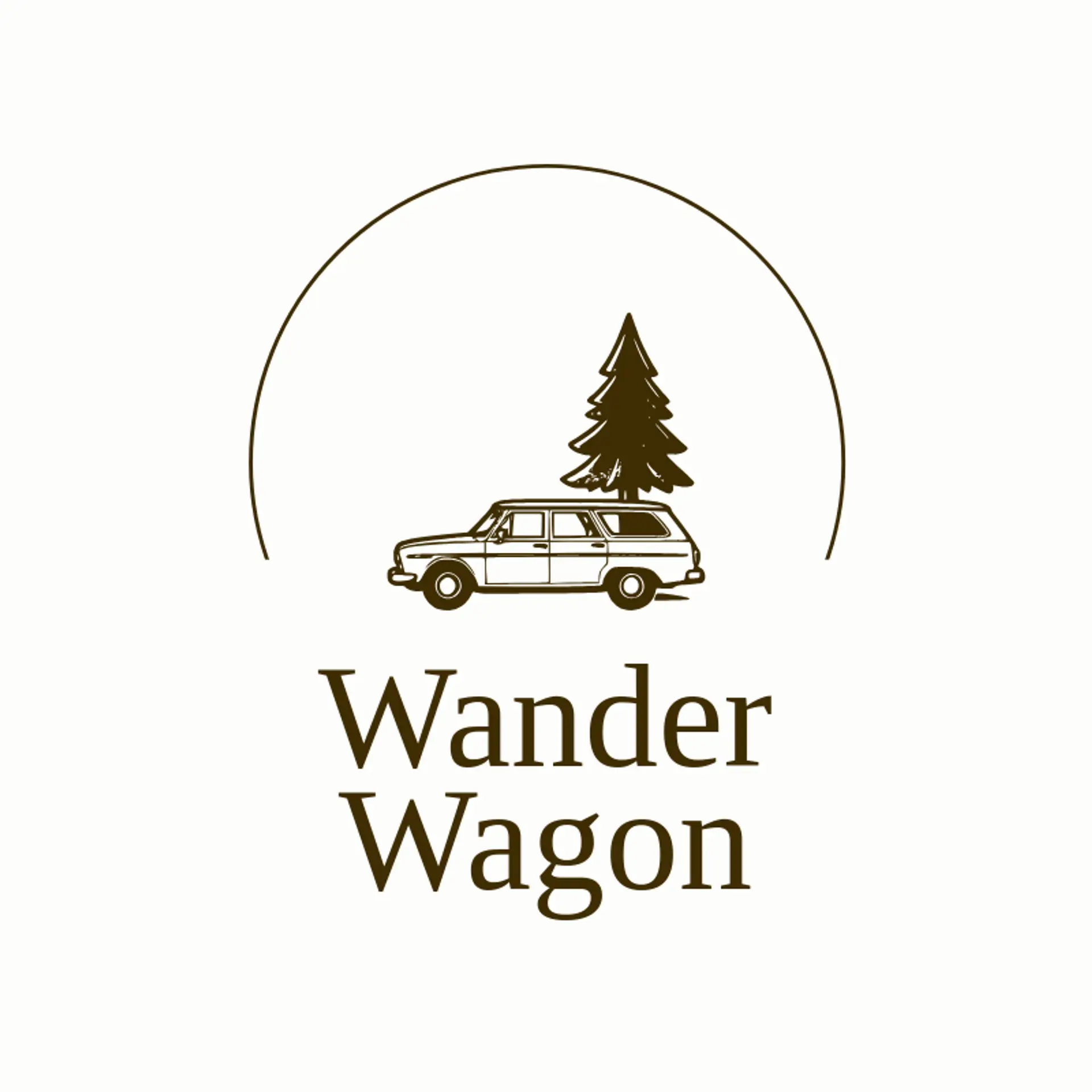 Wander Wagon logo for road trip