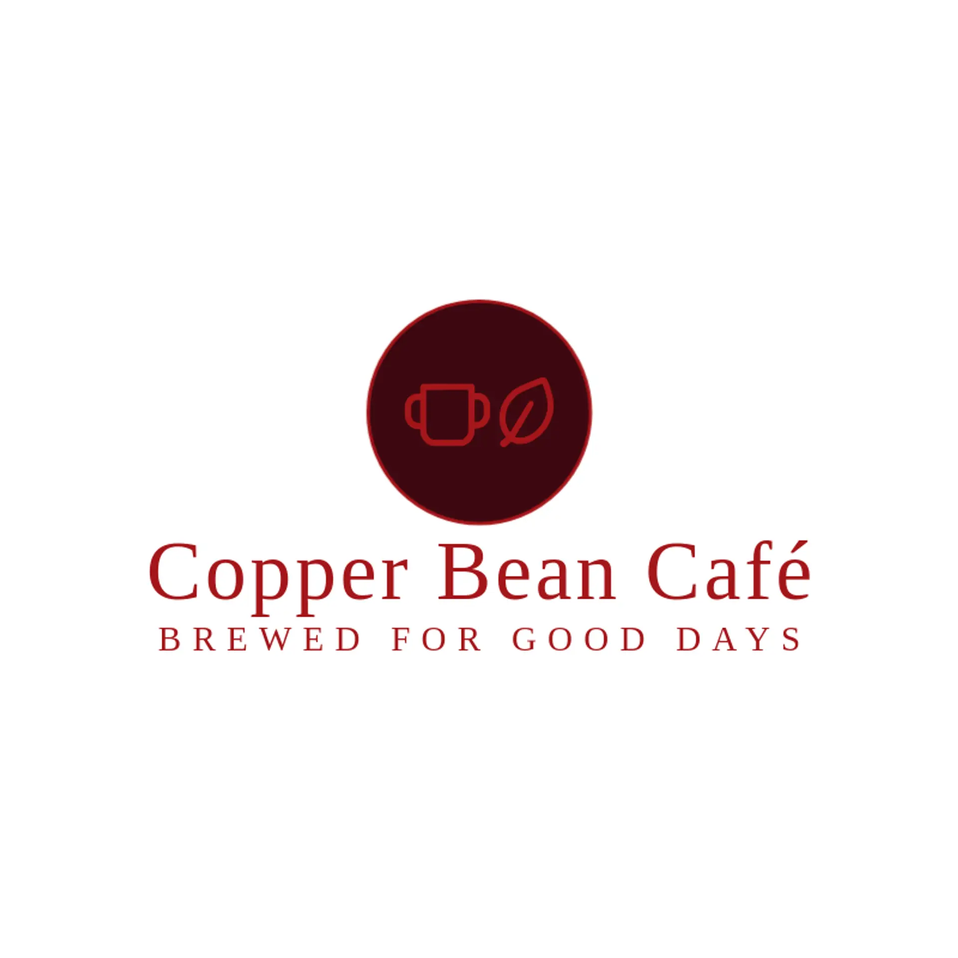 Copper Bean Café logo for coffee cup