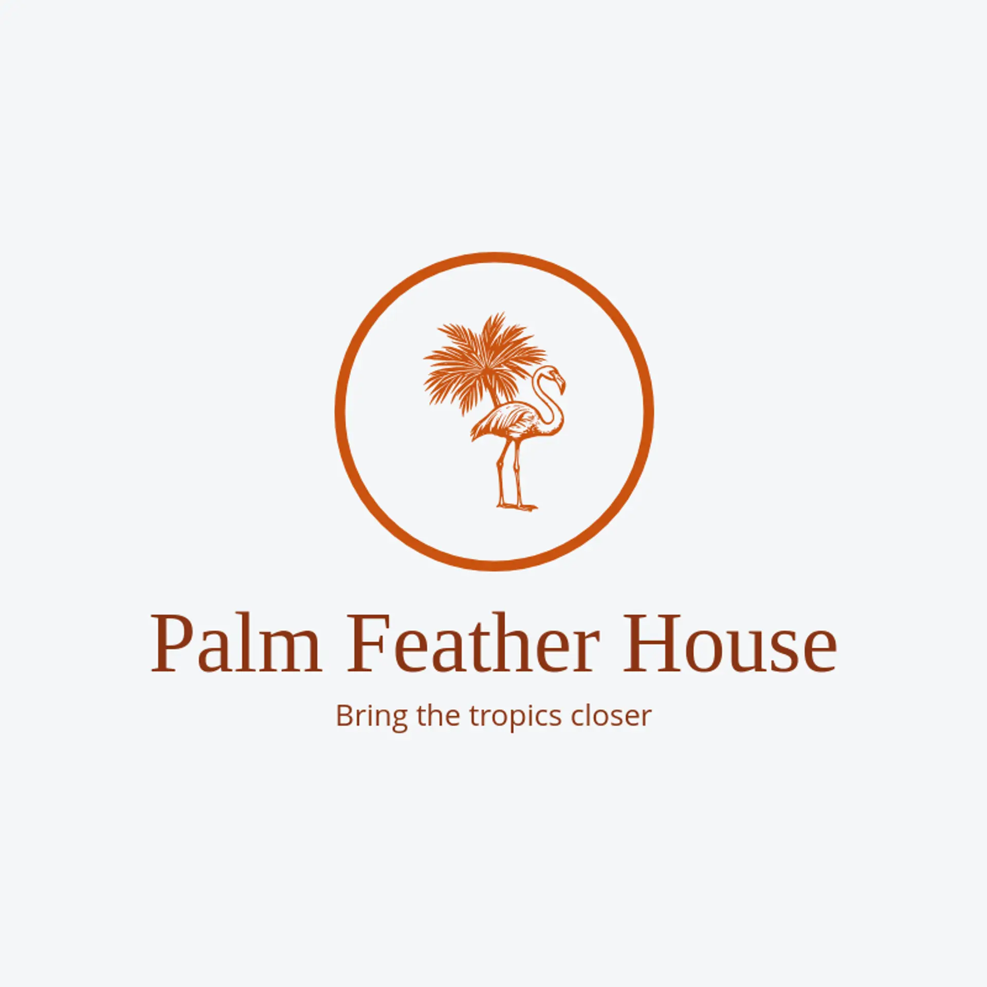Palm Feather House logo for flamingo