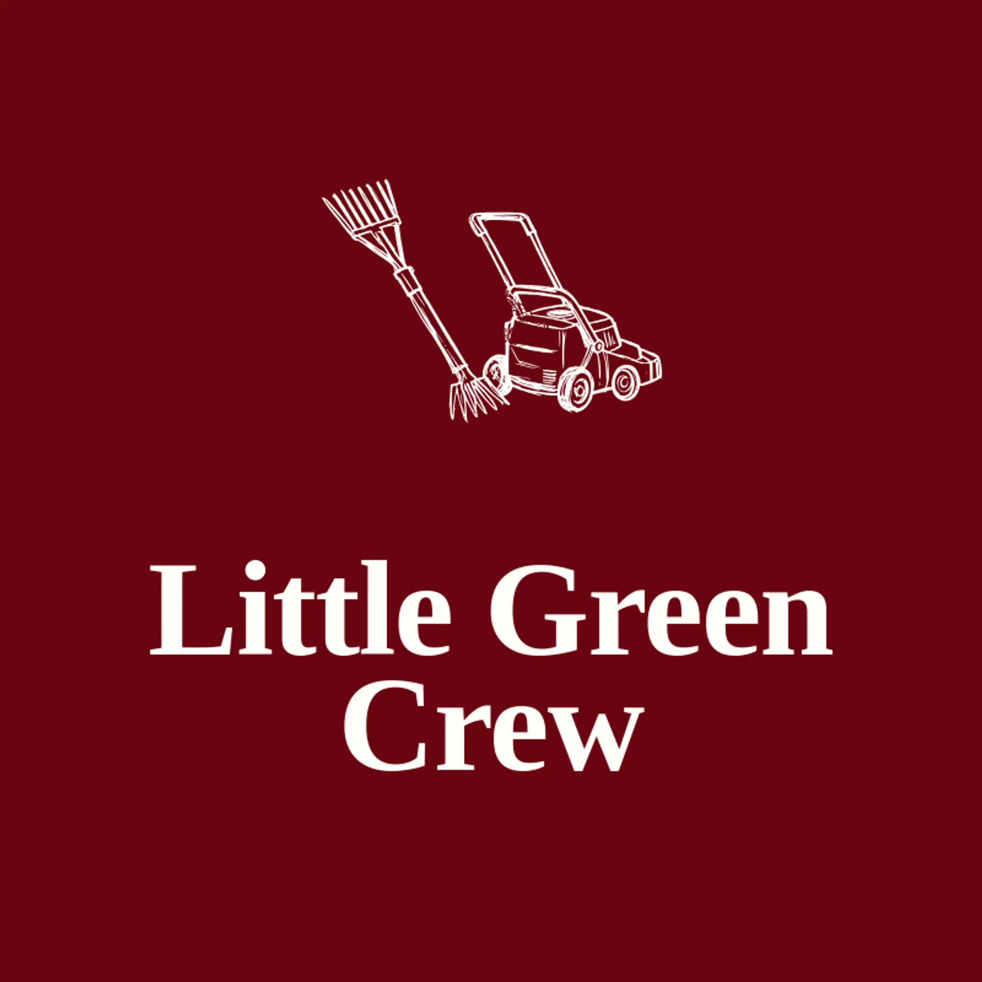 Little Green Crew logo for lawn mower