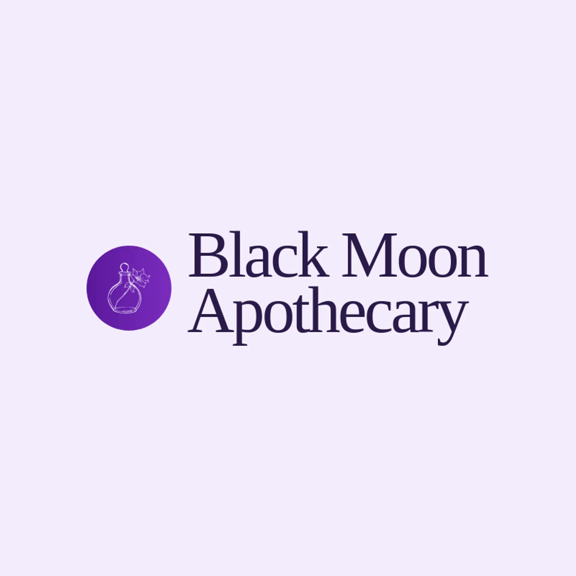 Black Moon Apothecary logo for goth