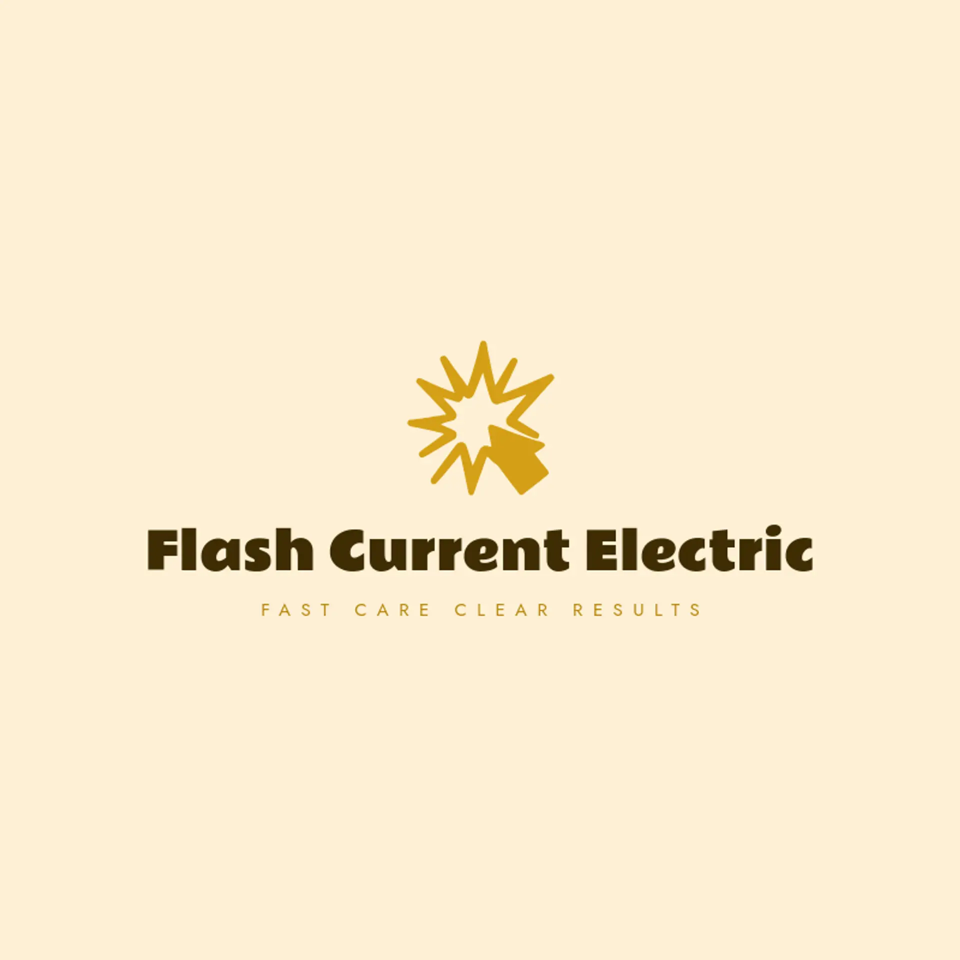 Flash Current Electric logo for electrician