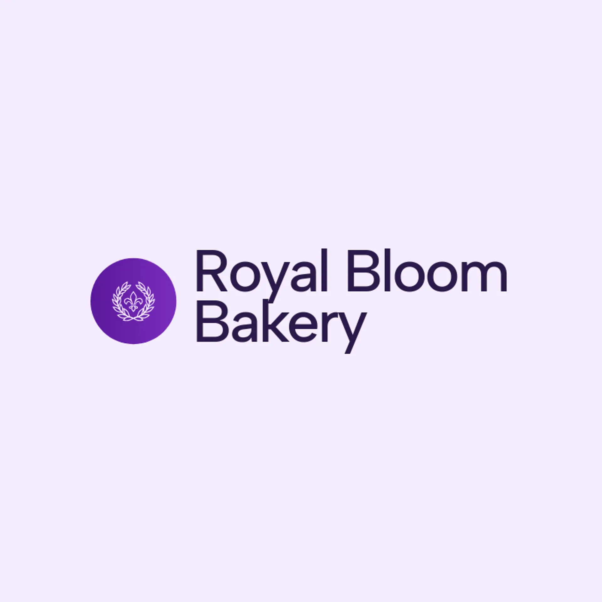 Royal Bloom Bakery logo for fleur de lis