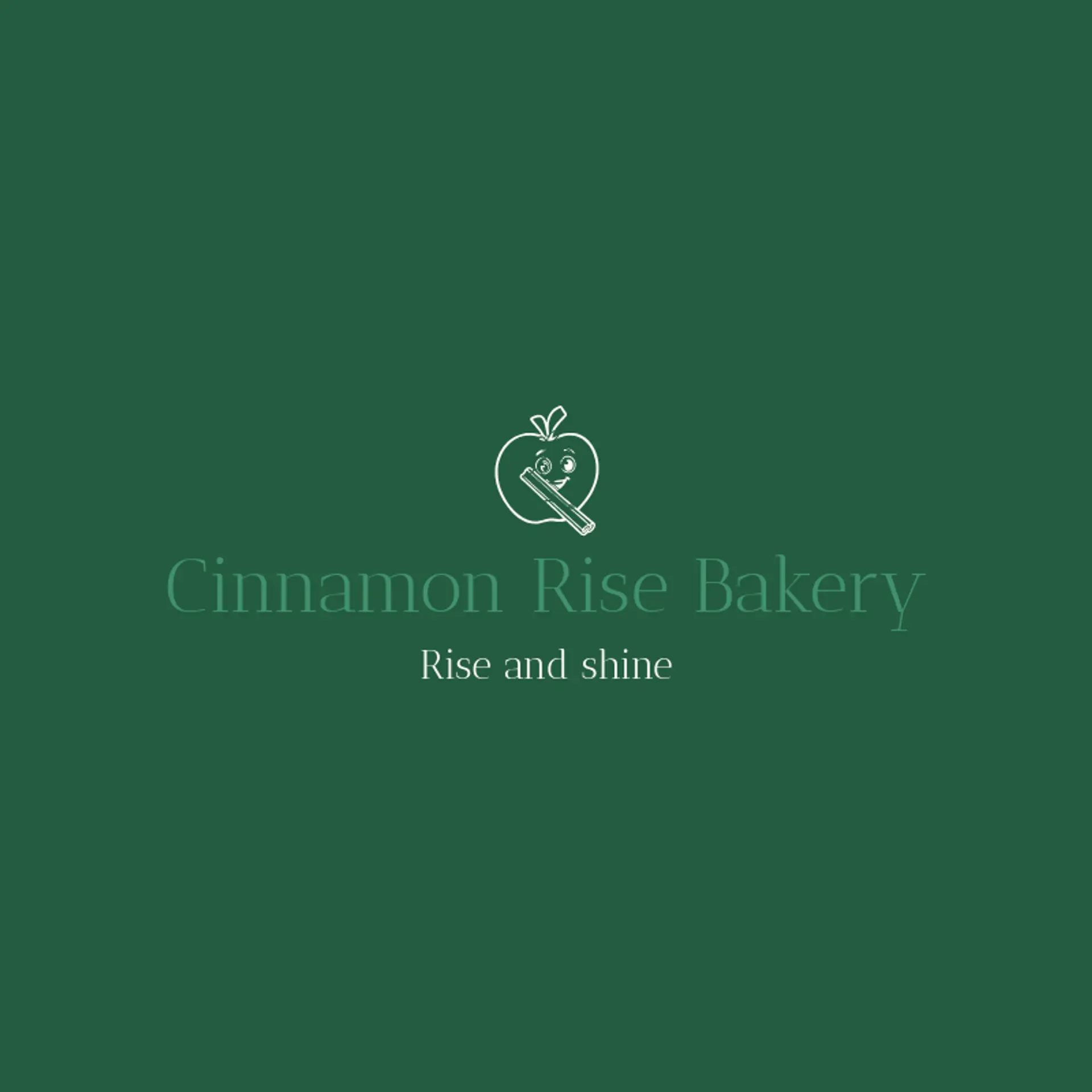 Cinnamon Rise Bakery logo for apple