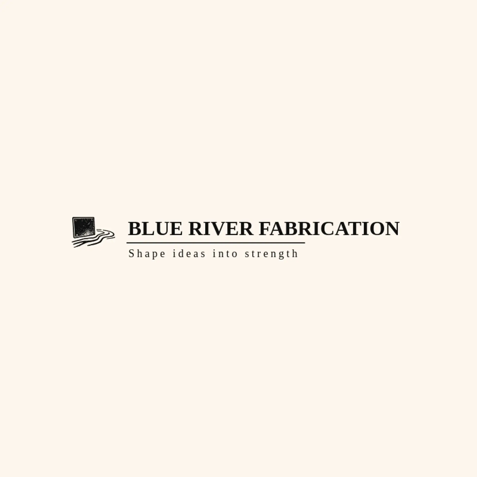Blue River Fabrication logo for industry