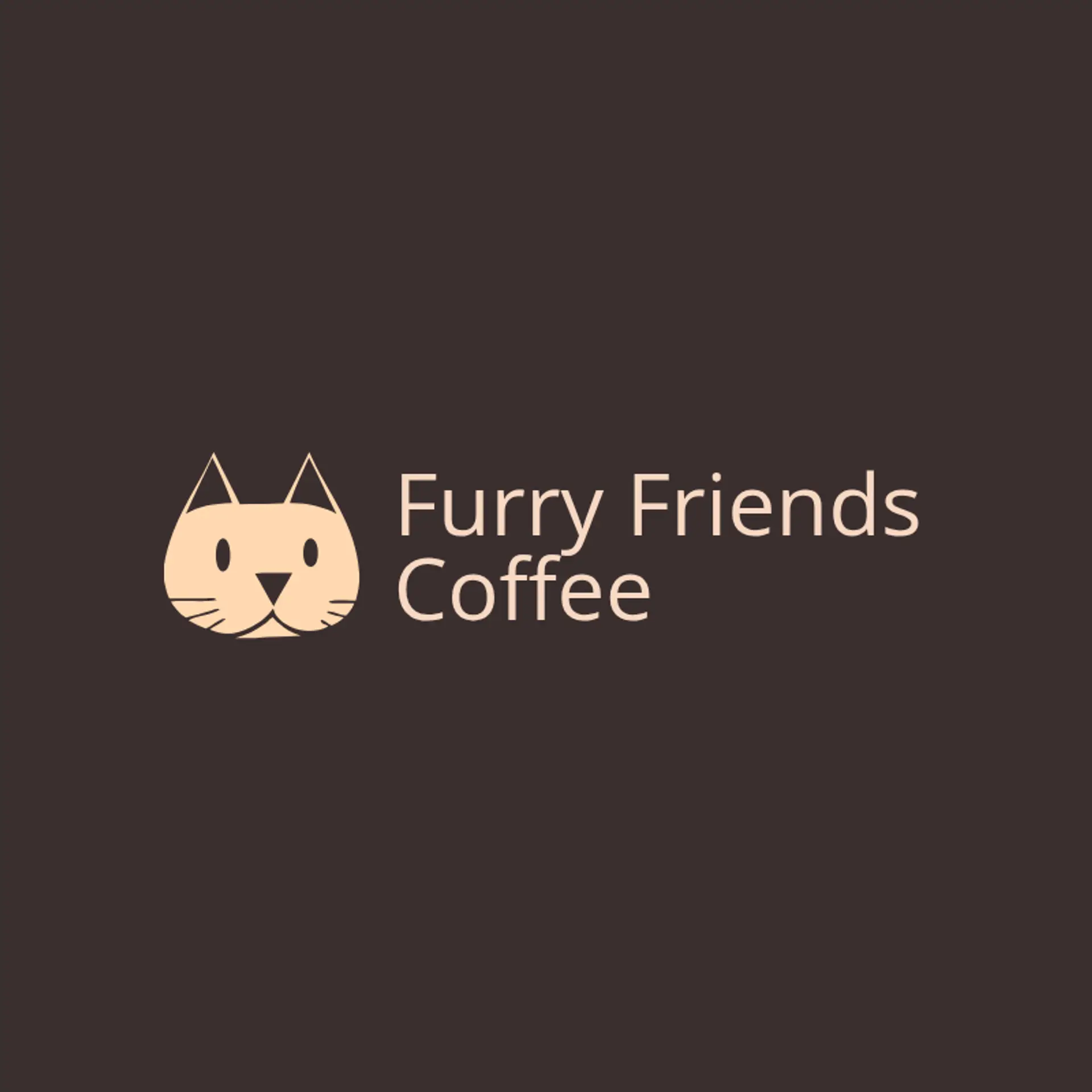 Perky Paws logo for cute cafe
