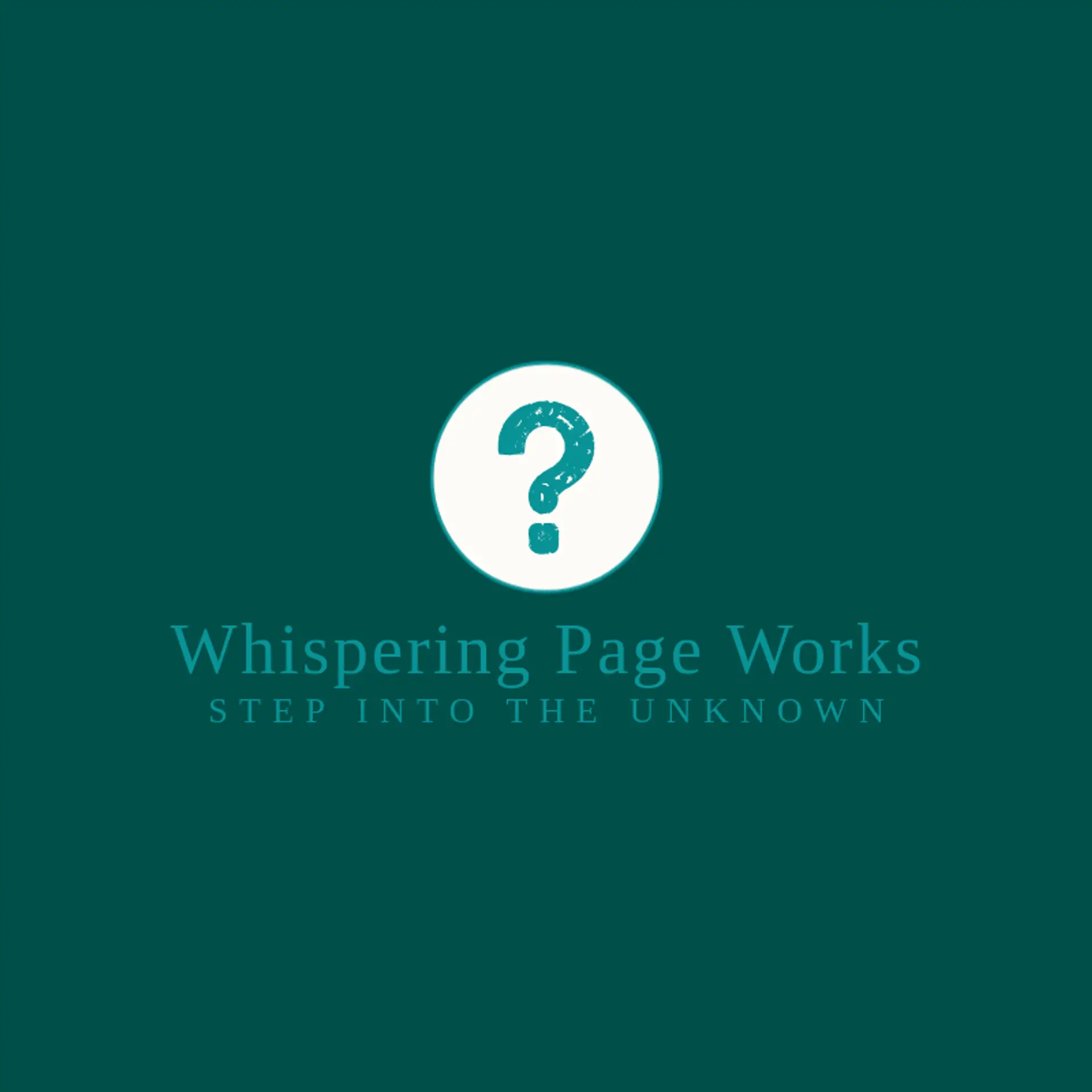 Whispering Page Works logo for mystery