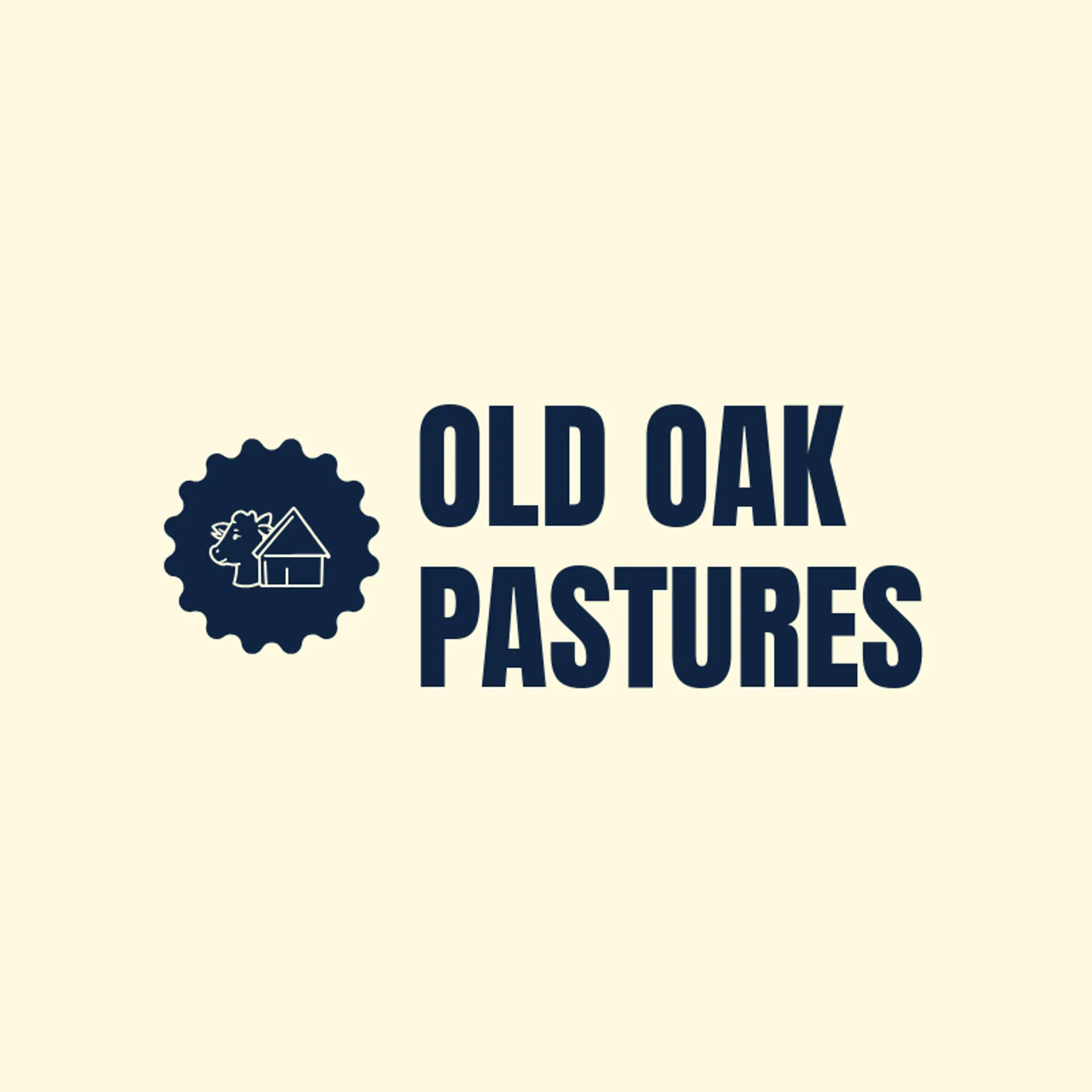 Old Oak Pastures logo for cow