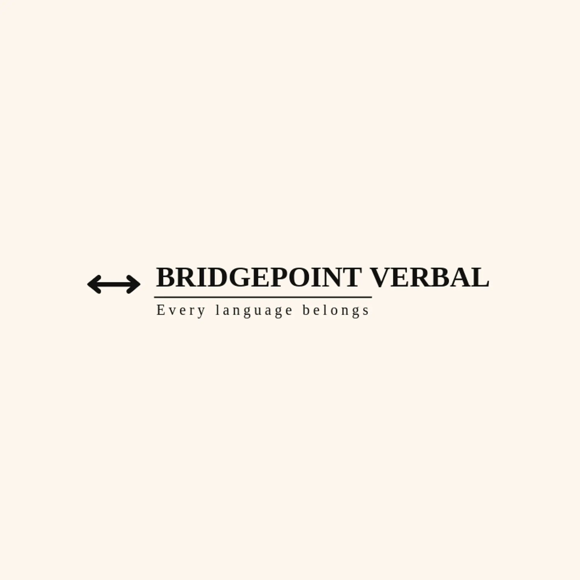 Bridgepoint Verbal logo for translation
