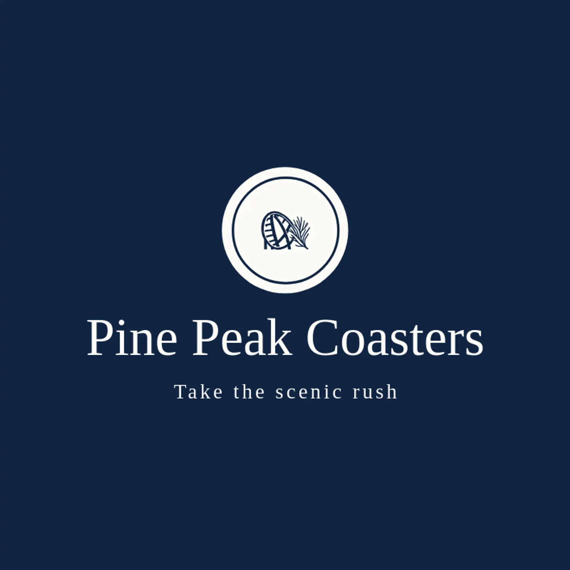 Pine Peak Coasters logo for roller coaster