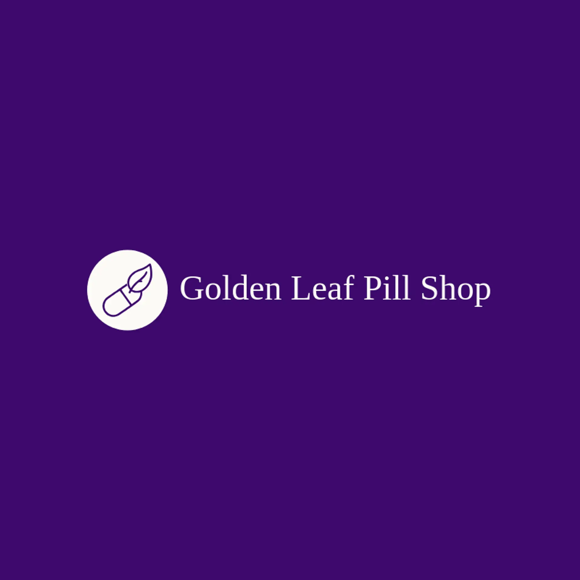 Golden Leaf Pill Shop logo for pill