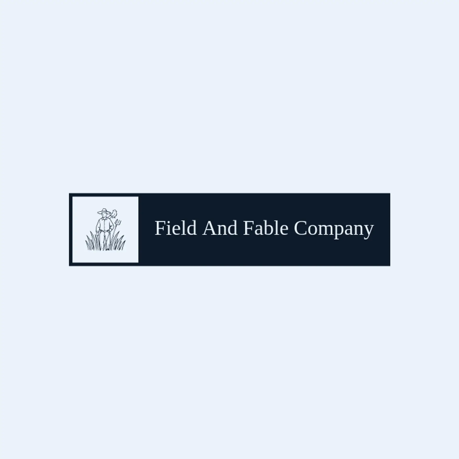 Field and Fable Company logo for farmer