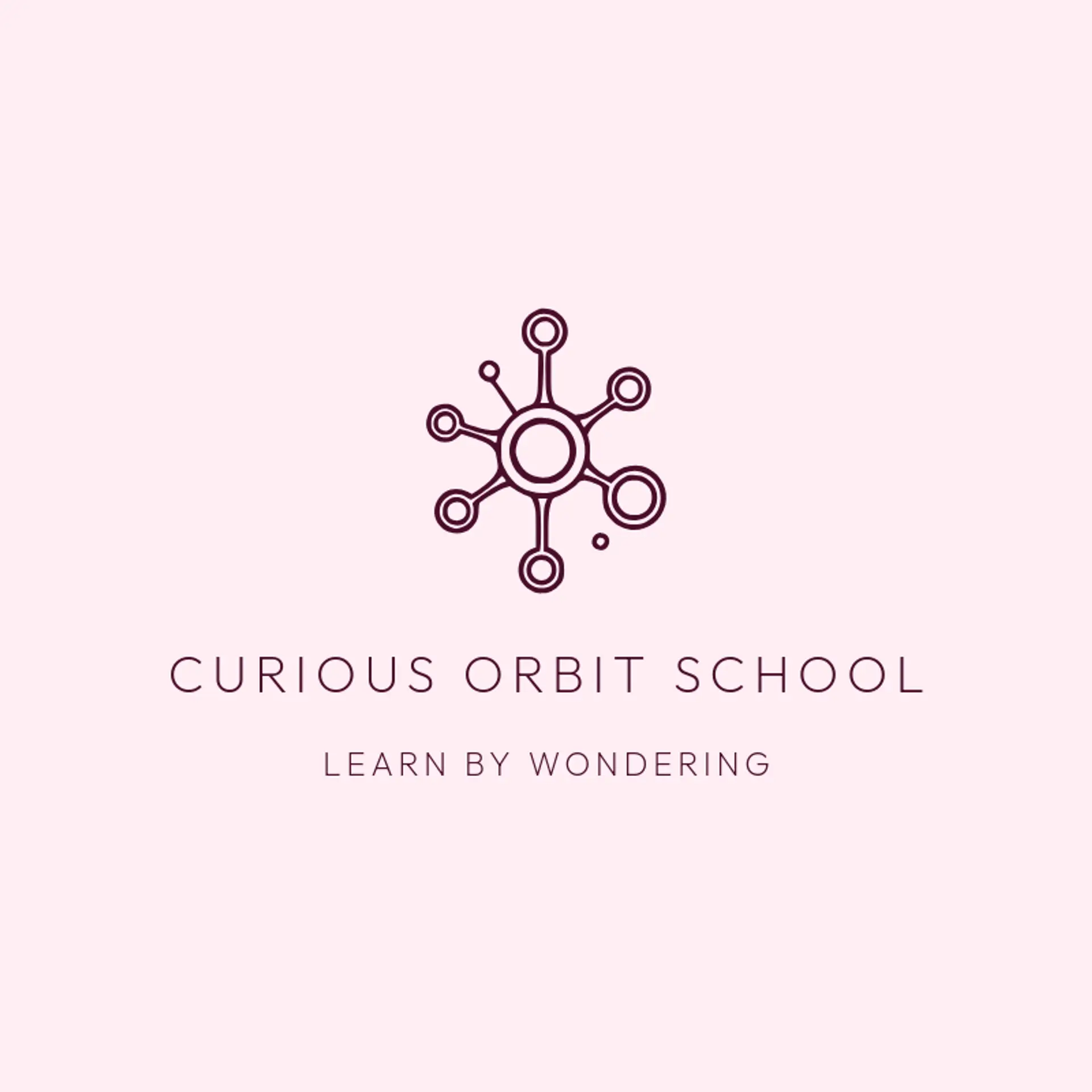 Curious Orbit School logo for atom