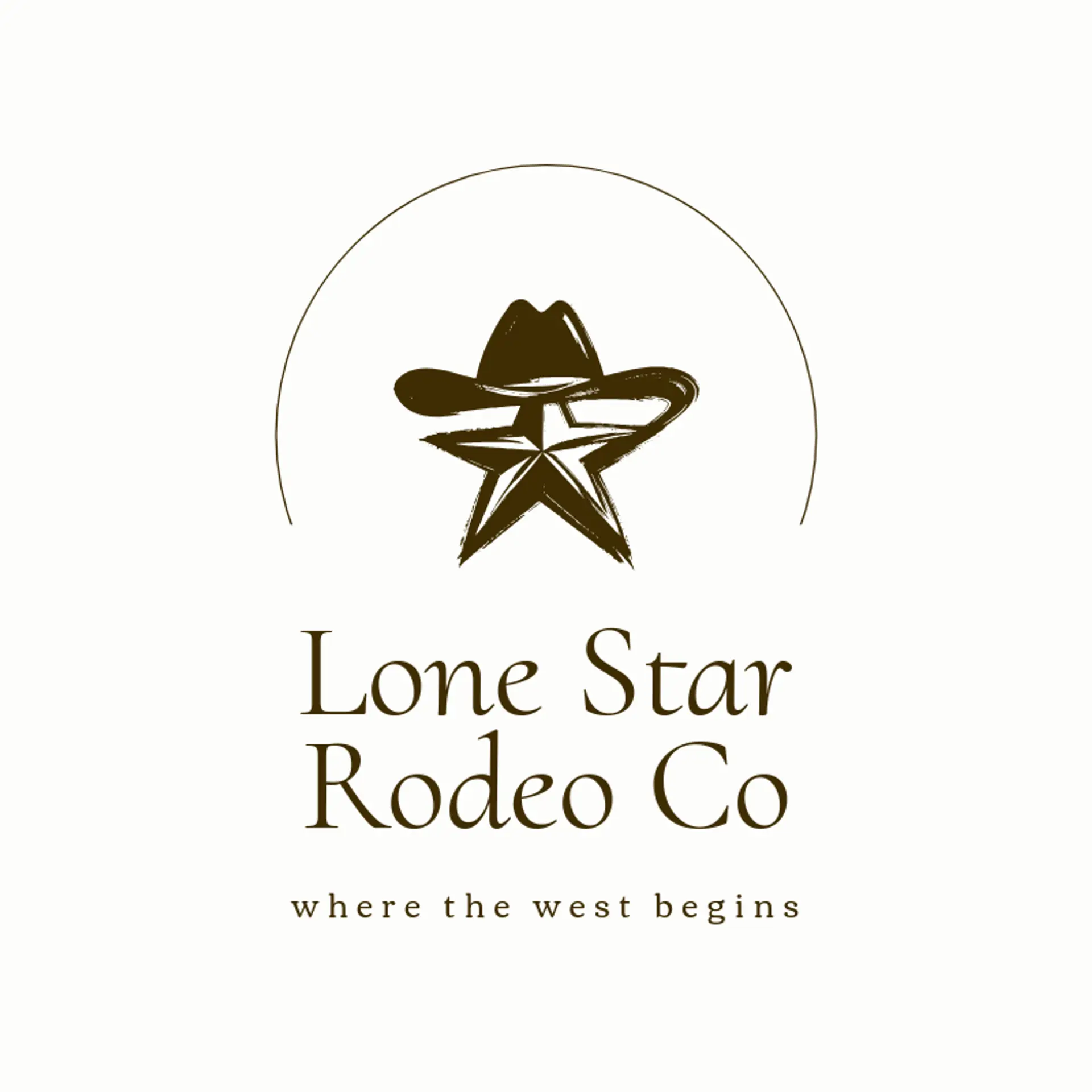 Lone Star Rodeo Co logo for cowboy hat