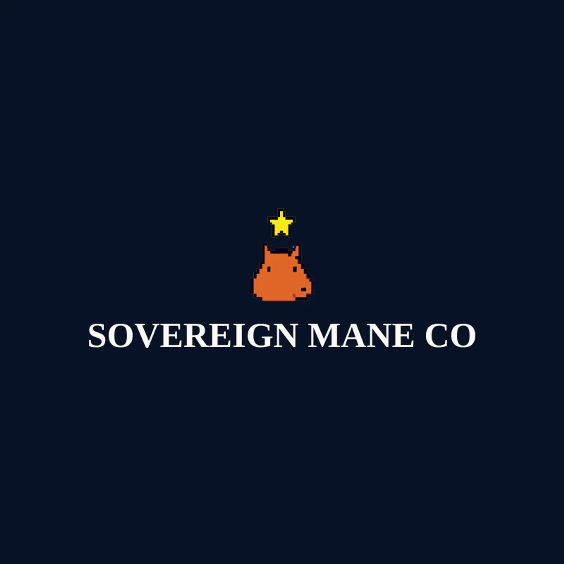 Sovereign Mane Co logo for horse head