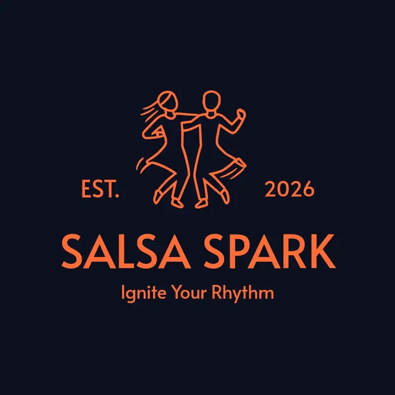 The stage name Salsa Spark as a branded logo with a single color icon