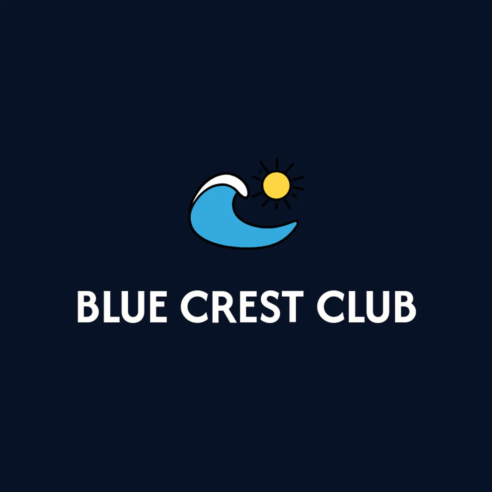 Blue Crest Club logo for wave