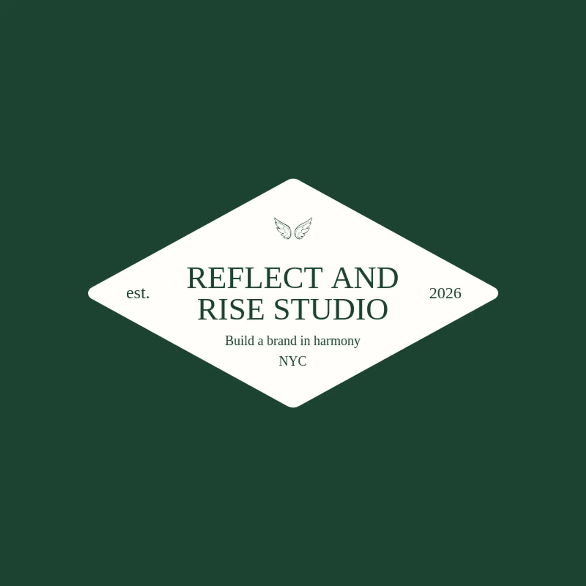 Reflect and Rise Studio logo for symmetry