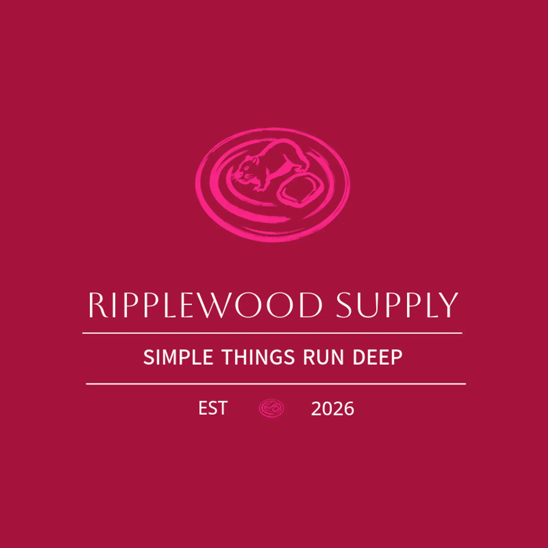 Ripplewood Supply logo for beaver