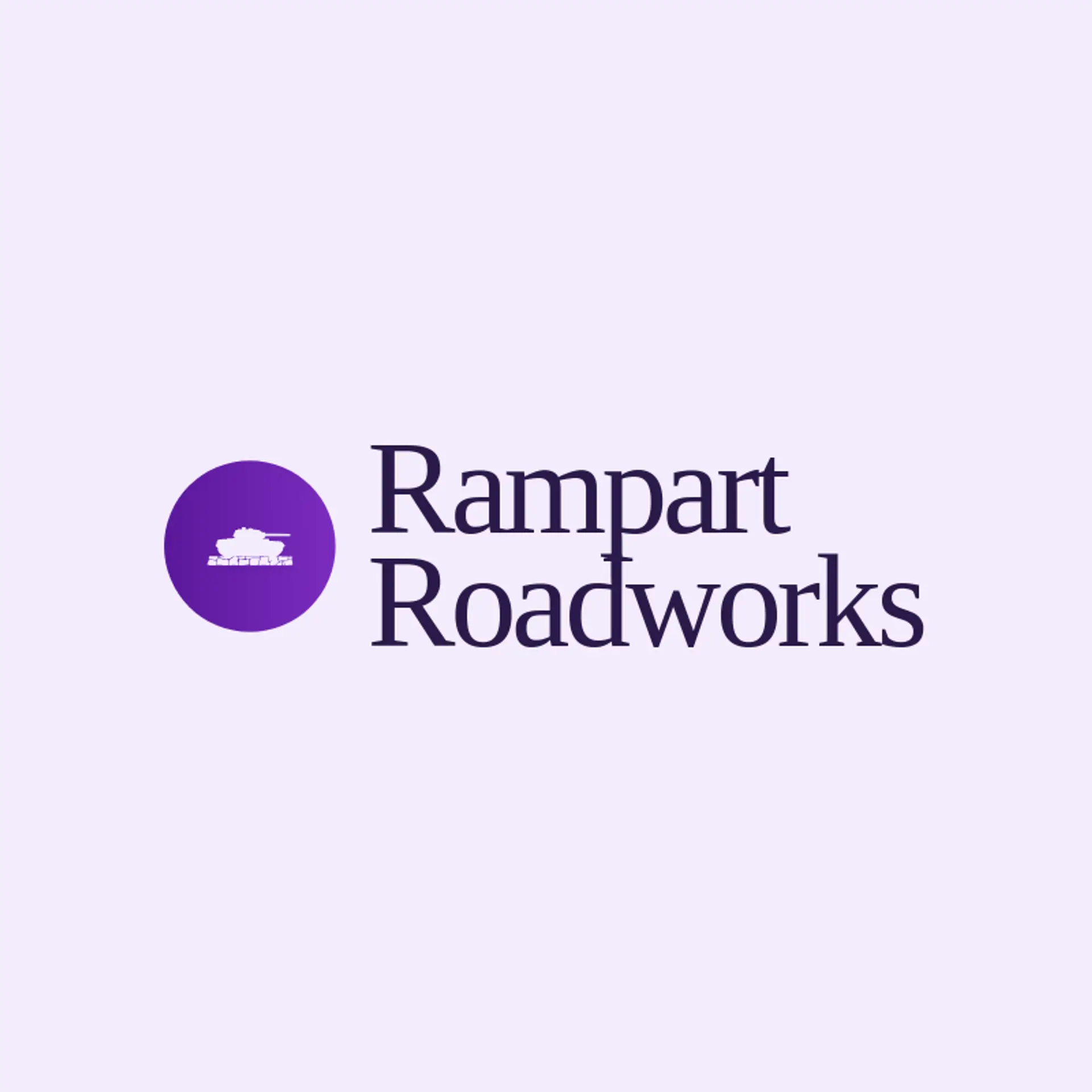 Rampart Roadworks logo for tank