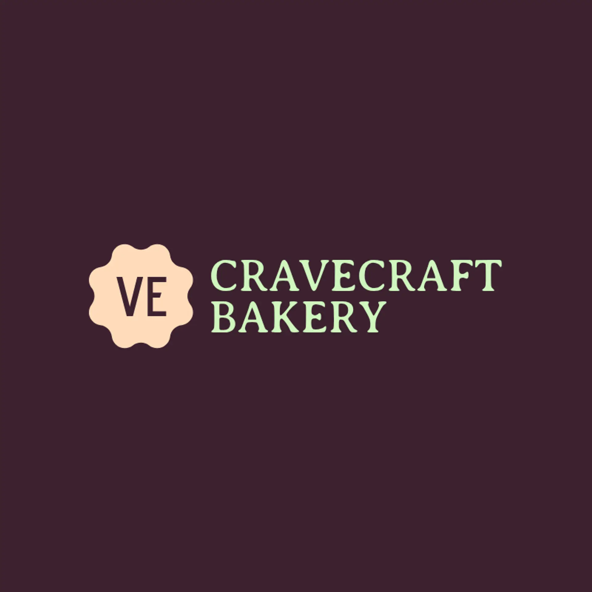 CraveCraft Bakery logo for unique bakery