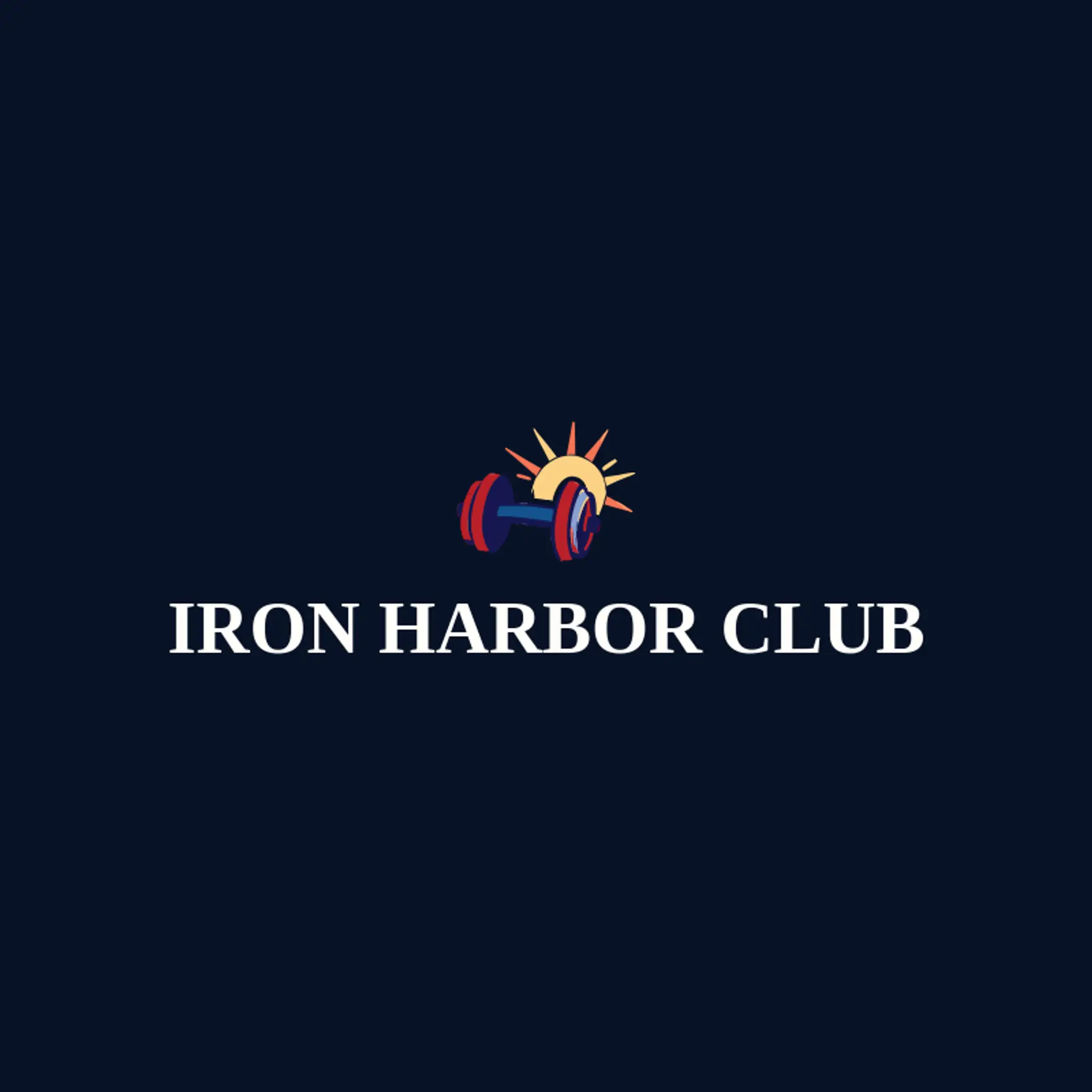 Iron Harbor Club logo for dumbbell