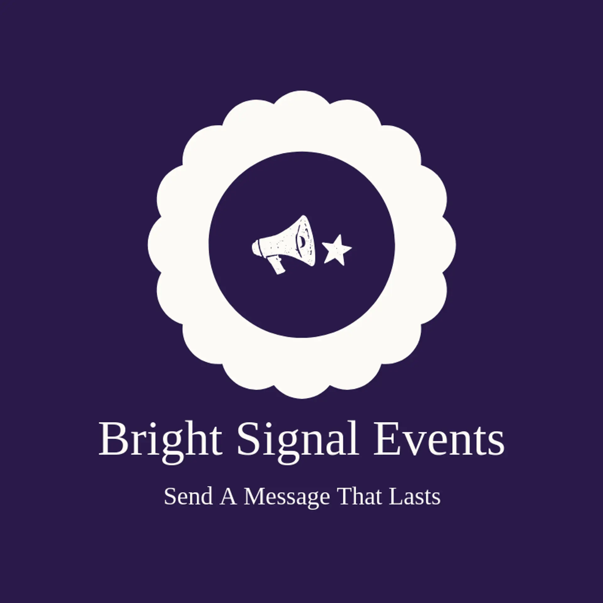 Bright Signal Events logo for megaphone