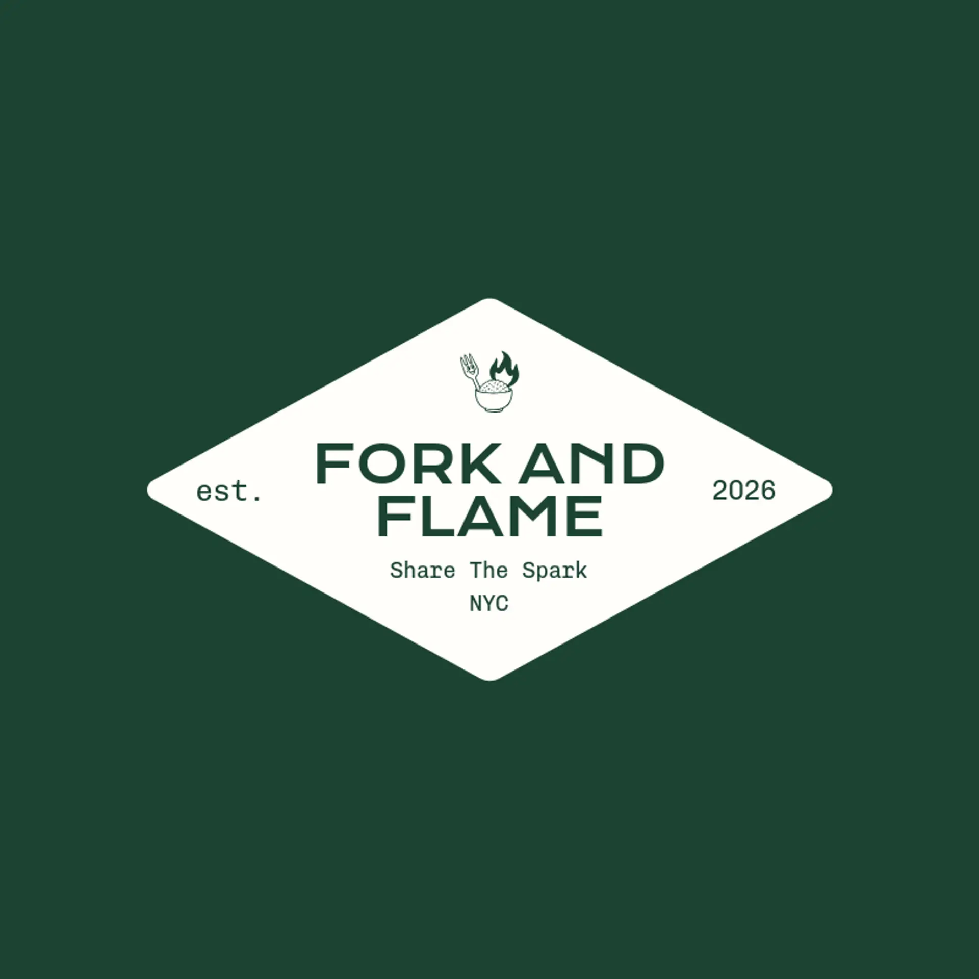 Fork And Flame logo for biryani