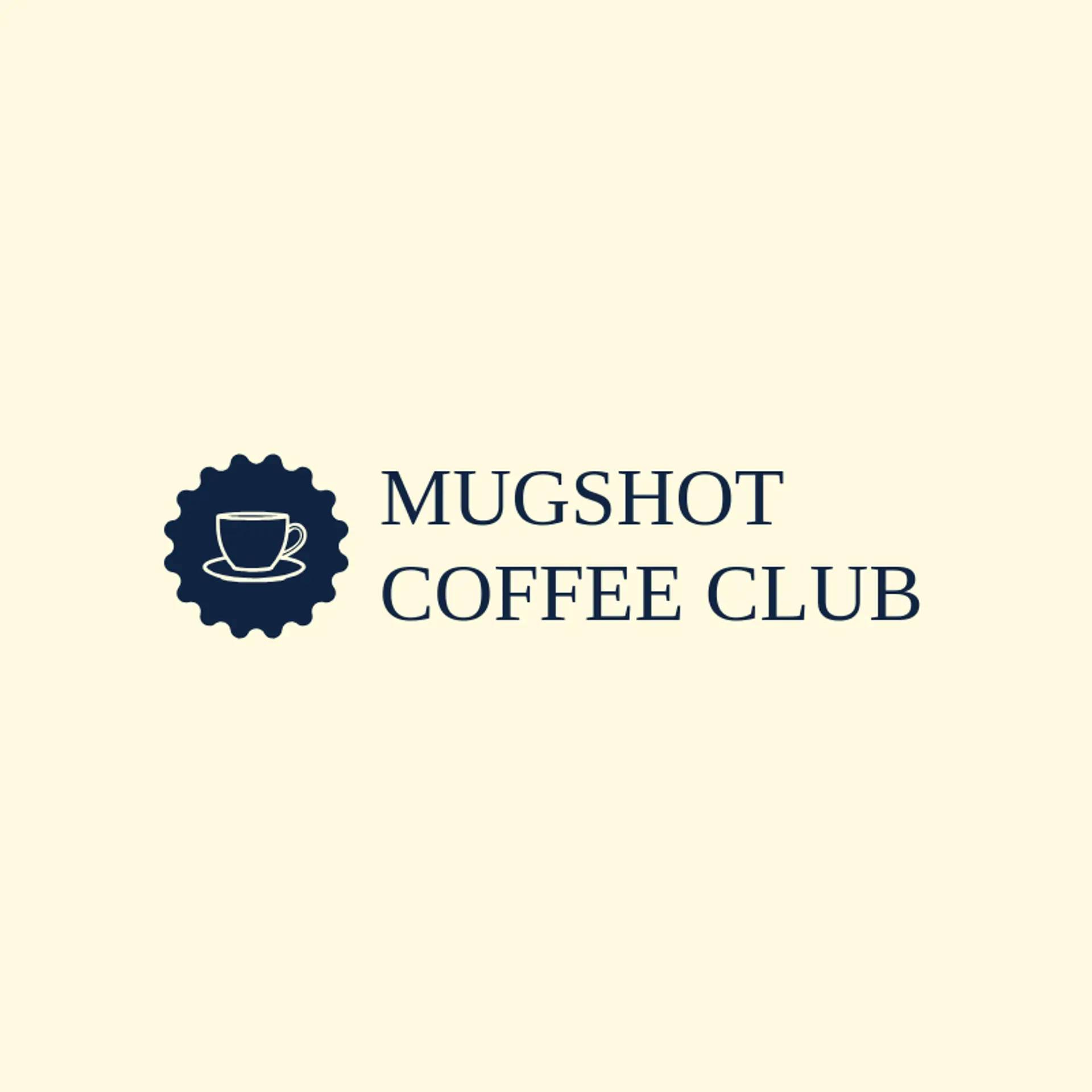 Mugshot Coffee Club logo for coffee cup