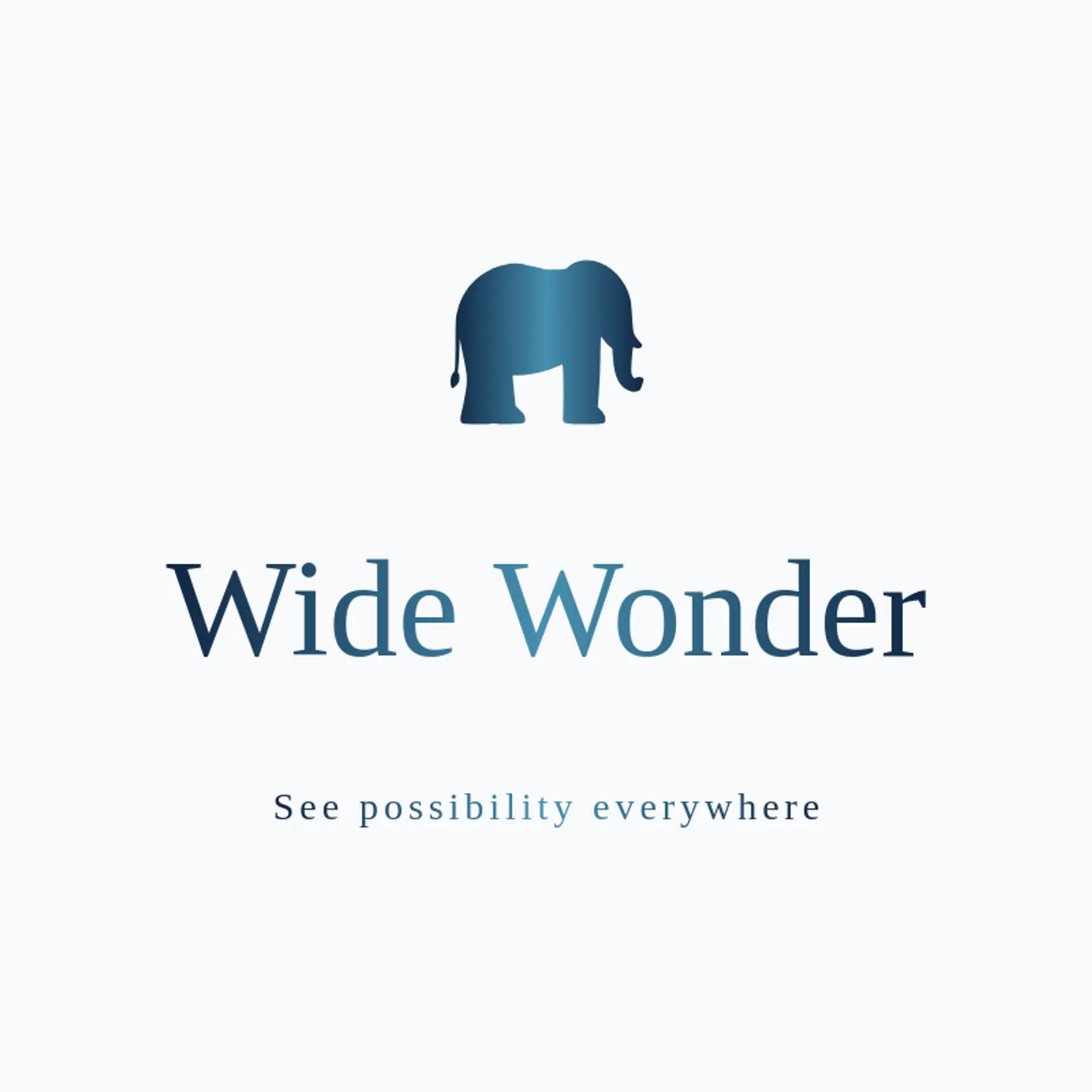 Wide Wonder logo for elephant
