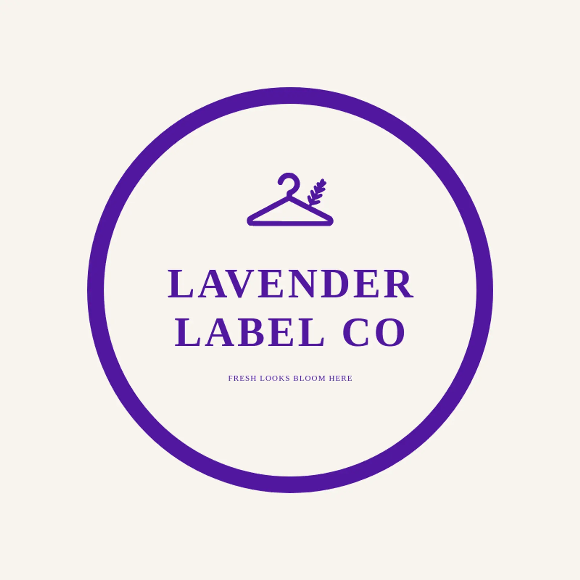 Lavender Label Co logo for hanger
