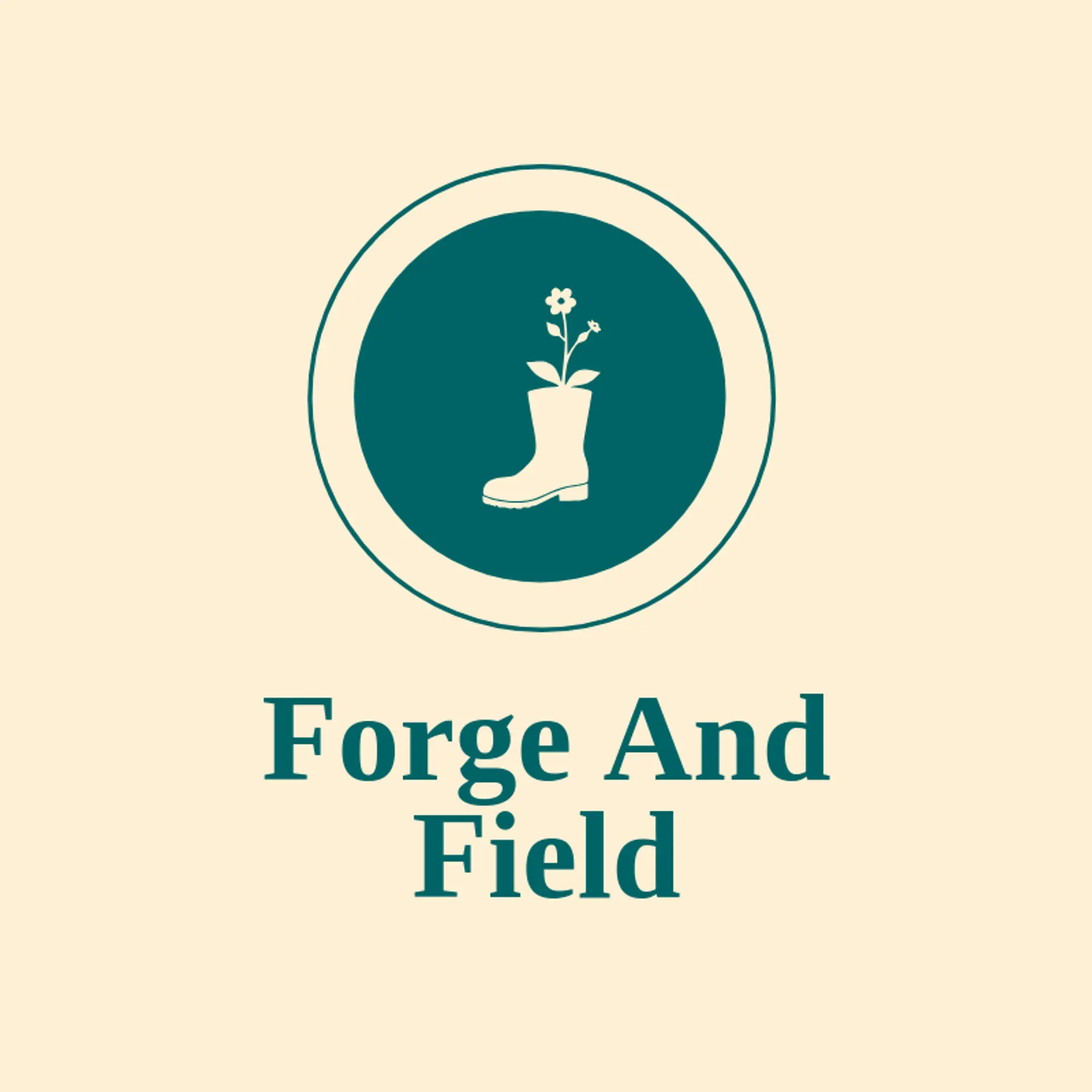Forge and Field logo for boot