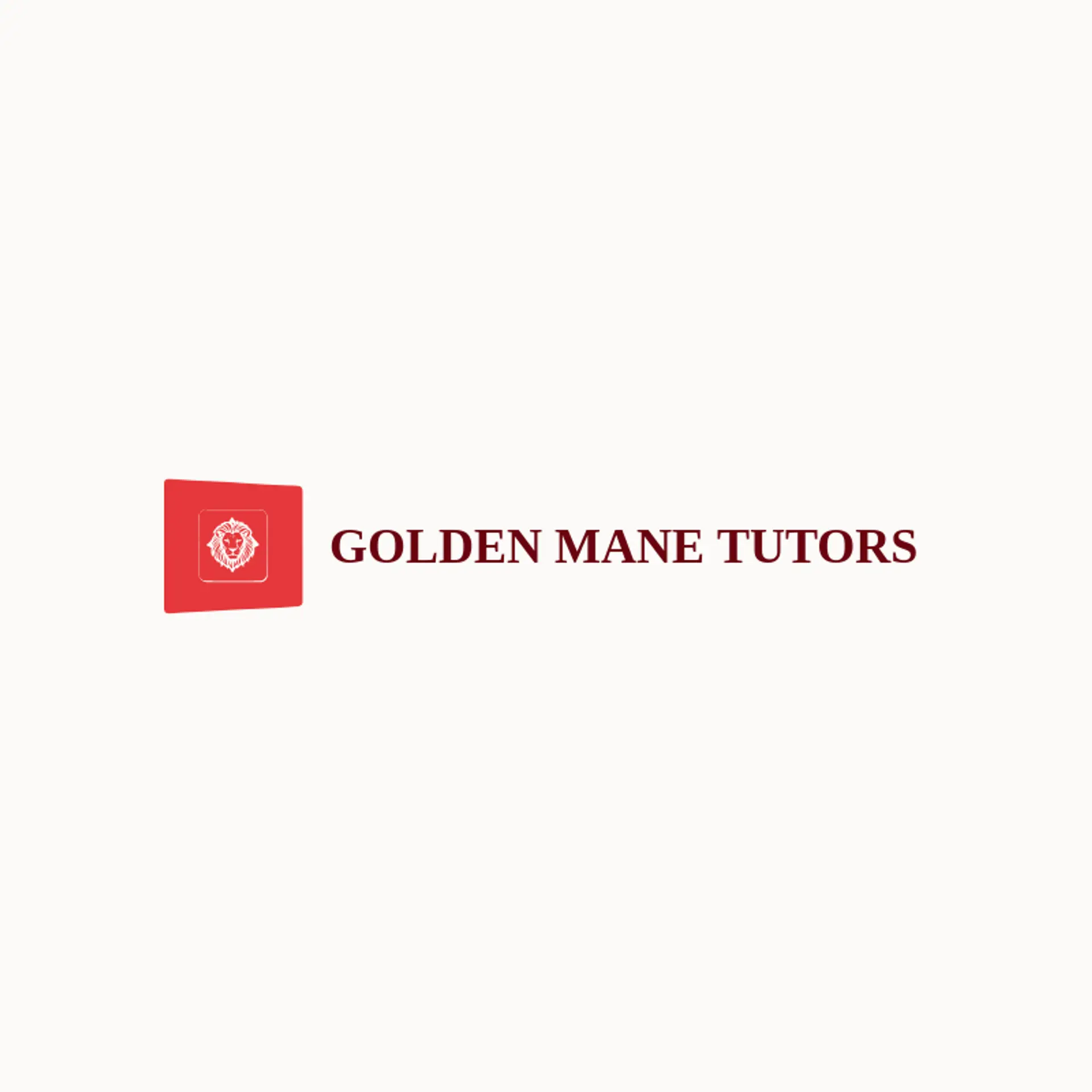 Golden Mane Tutors logo for lion head