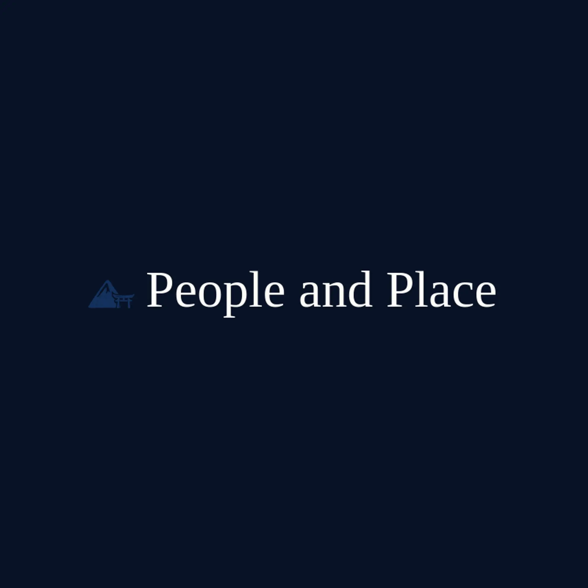 People and Place logo for culture