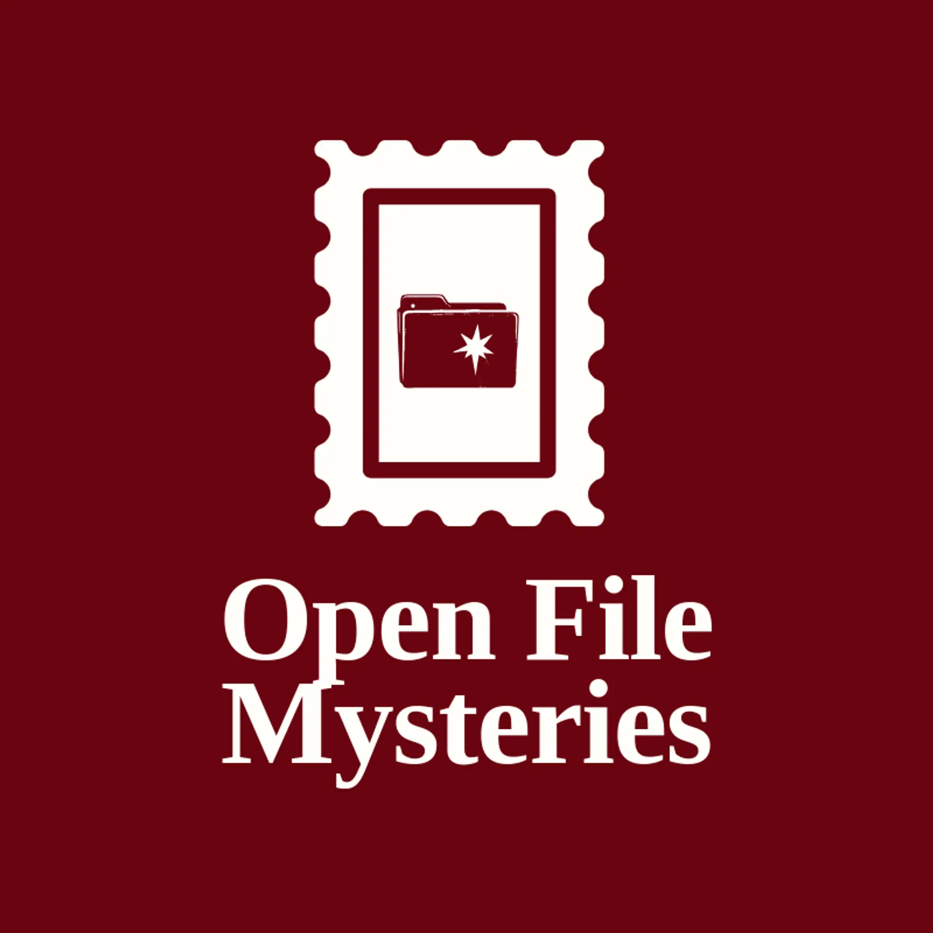 Open File Mysteries logo for crime