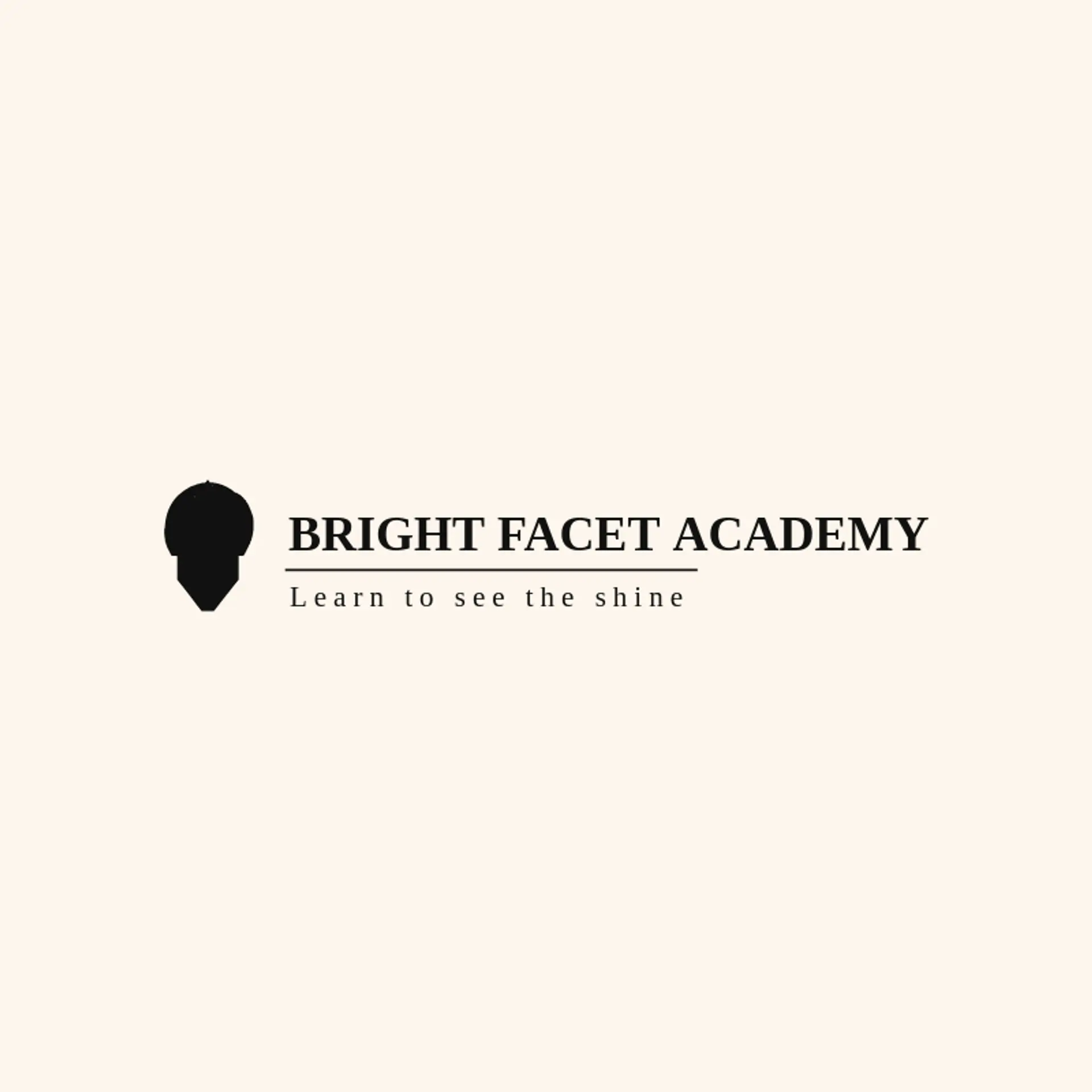 Bright Facet Academy logo for crystal