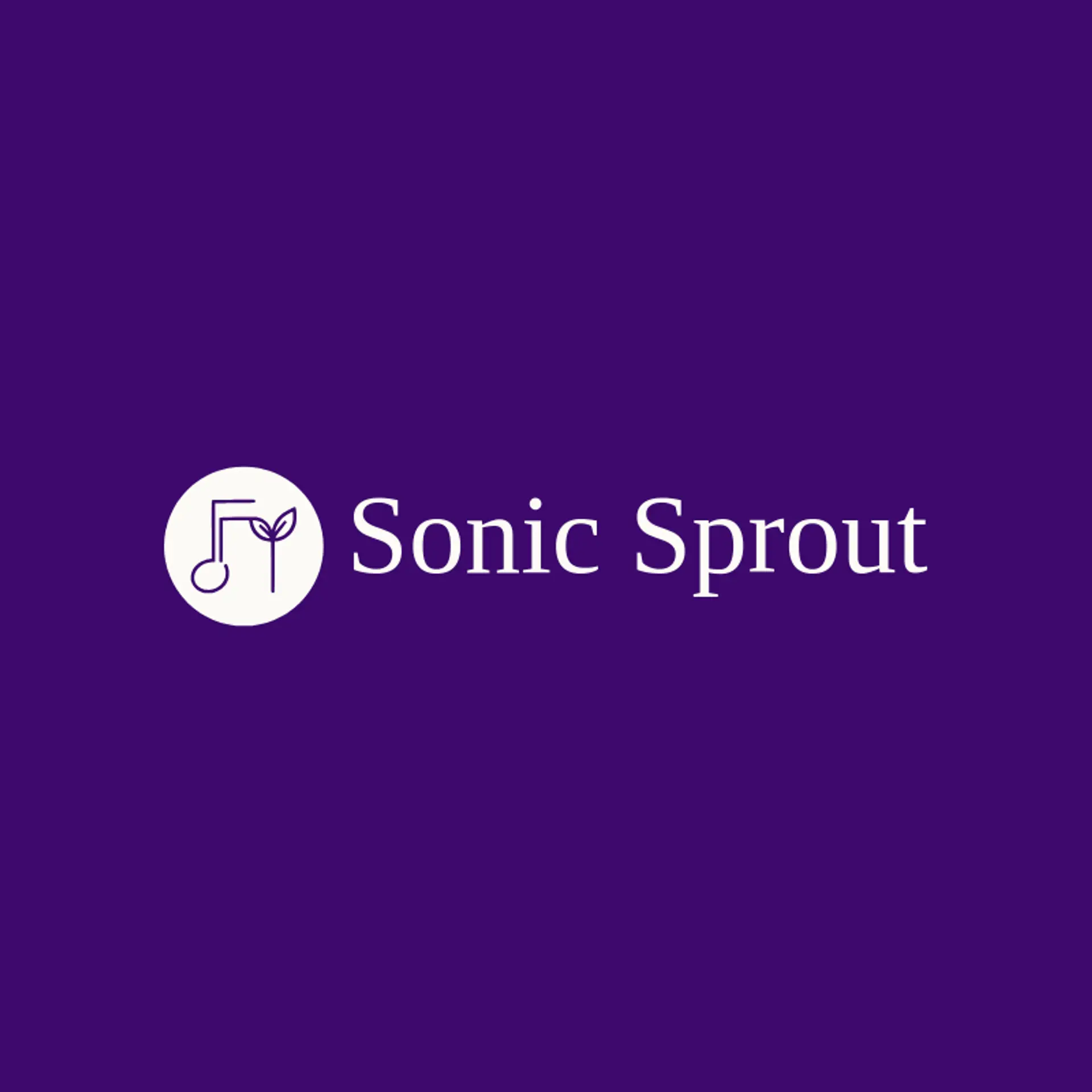 Sonic Sprout logo for music note