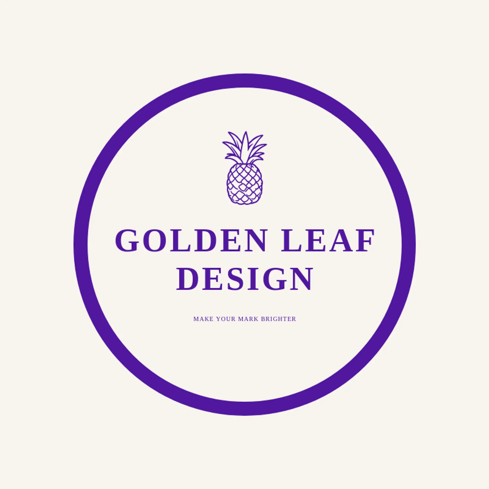 Golden Leaf Design logo for pineapple